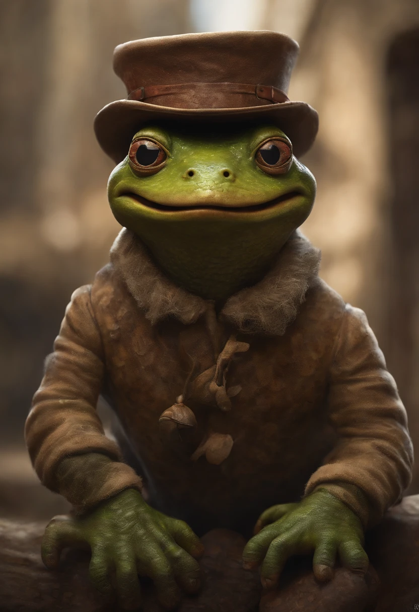 a close up of a cartoon character with a big smile, concept art by Andrew Ferez, behance contest winner, pop surrealism, award winning creature portrait, frogfolk, full color illustration, anthropomorphic creature, humanoid frog monster, dzo, epic full color illustration, full art illustration, frogzilla creature, detailed creature, exquisite creature poster art