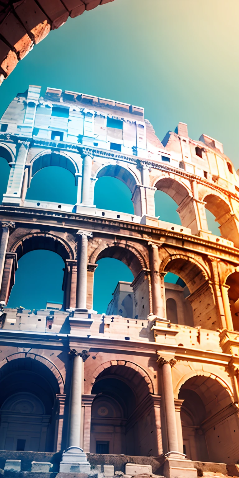 realisticlying、View from below Italy's modern Rome Colosseum