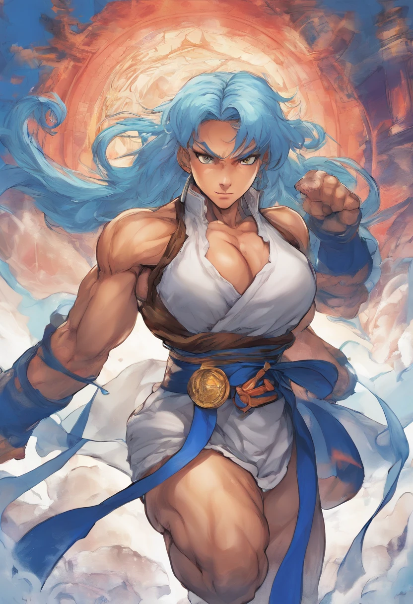 (masterpiece、top-quality、ultra-detailliert、hight resolution、 Manga:1.2)、(beautifull detailed face)、(beatiful detailed eyes:1.2)、blue hair,