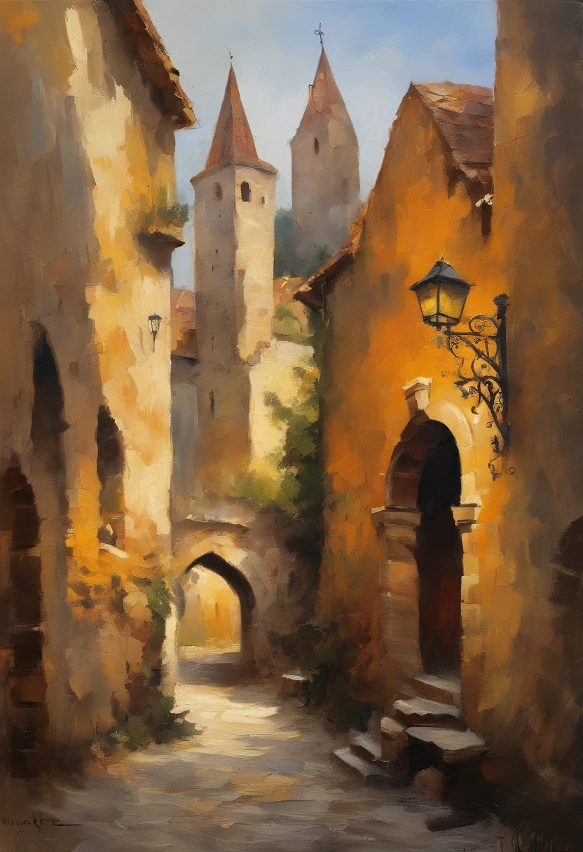 medieval city medieval view