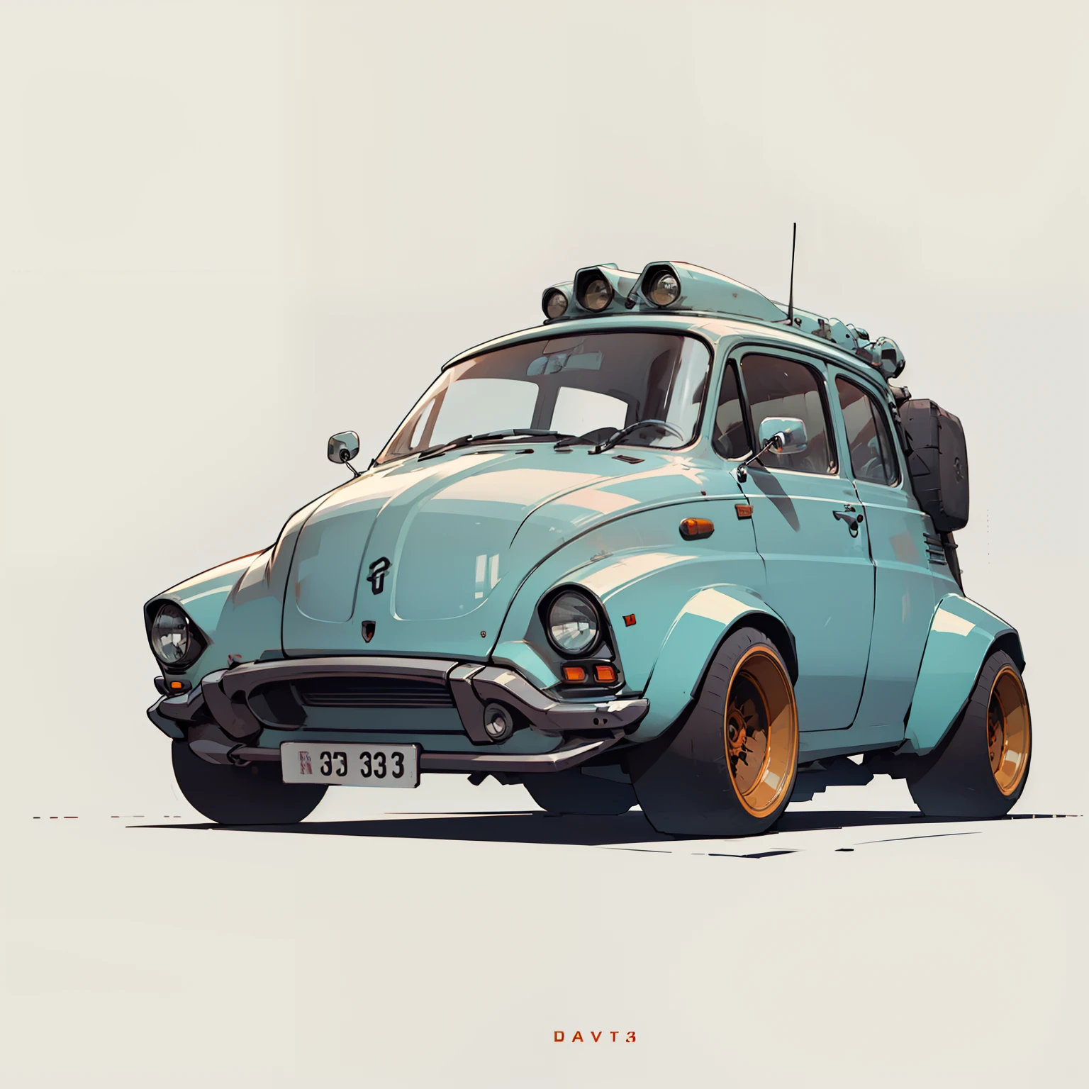 Car Datsan 180-j 1975 orange, There are surfboards on top, Highly detailed illustration.", vehicle illustration, Cartoon style illustration, cartoonish style, hd illustration, hyperdetailed illustration, Vector illustration, hyper real highly detailed, Highly detailed illustration, high detail illustration, Vintage illustration, Highly detailed caricature, Artistic illustration, highly detailed vector art, Beautiful artistic illustration