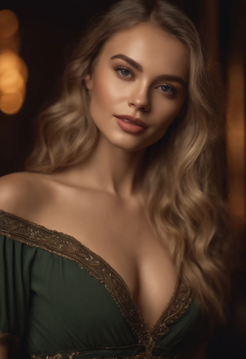 RAW, analog, Nikon Z 85mm,((best quality)), ((masterpiece)), ((realistic)), gorgeous russian woman, blond, 18 year old, in a nightclub, wearing lingerie petite, smile with teeth showing, ((small breasts)), intricate details, highly detailed, sharp focus, professional, 4k, god rays, hand model, stunning brown eyes, petite,strong chin big ramus dnot defined jawline  huge strong cheekbones highset cheekbones big eyes. great face projection highres, detailed facial features, high detail, sharp focus, smooth, extremely detailed, photo_\(ultra\), photorealistic, realistic, post-processing, max detail, roughness, real life, ultra realistic, photorealism, 8k uhd, SEMI-SILHOUETTE light, slavic face, long blon hair, beautiful hair, real face face