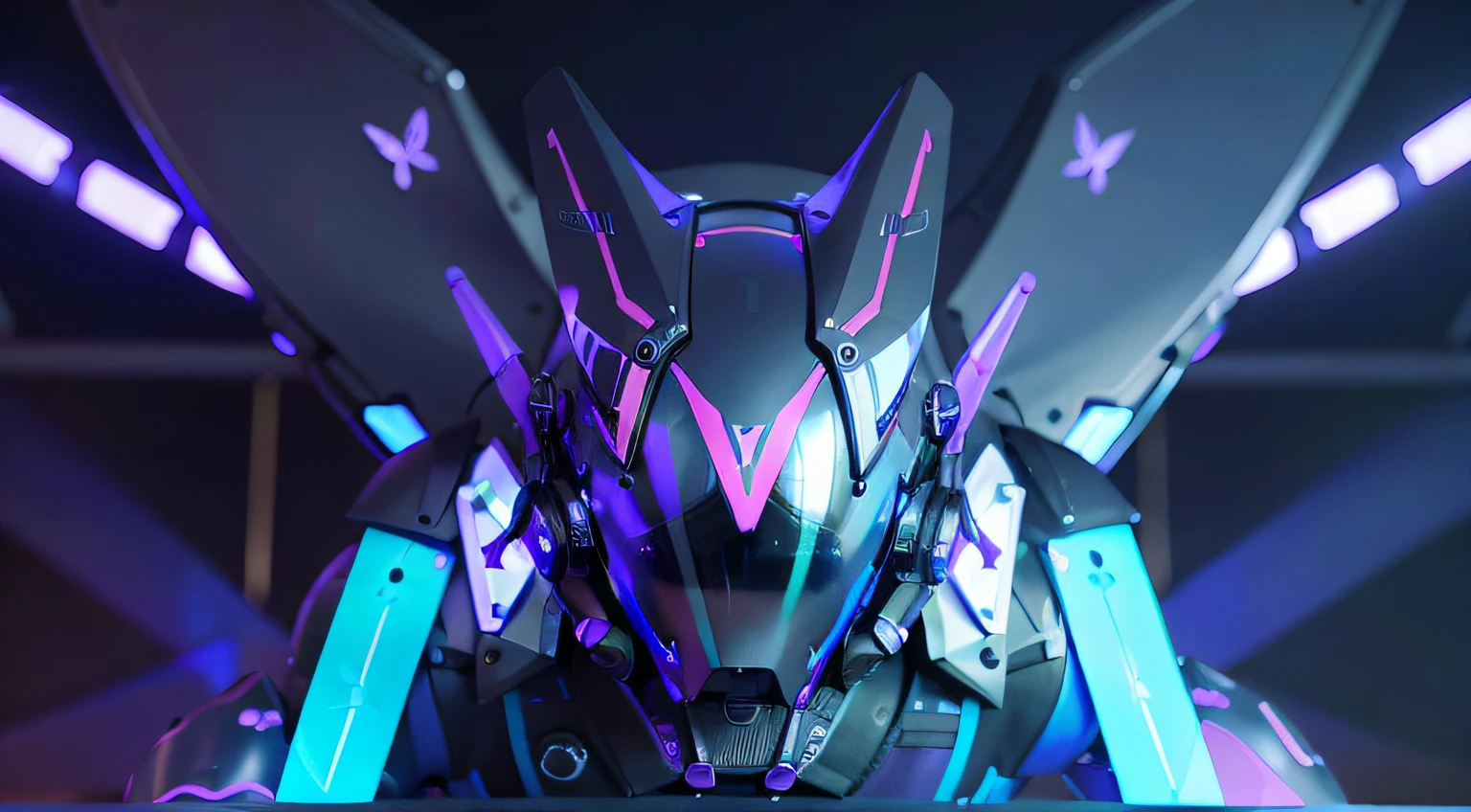 MALE. MAN. MAN. MALE..wings leds, divine paradise. neon blue and Purple butterfly wings leds. heavenly illumination. God. Holy robotic. levitating. Position of god. Deitado na cama. strong, robust and masculine body. fat arms. Position of divinity. Floating. divine statue, pedestal, holy pedestal. levitating. masterpiece, best quality, a close up of a futuristic looking cyborg man with a fantastic cyber helmet head with blue and Purple triangle led lights and a halo, full body, dancing. dance. synthwave ballad. silver pants. wearing a blue and Purple techwear jacket, white church in background. jump, full body, robotic legs. divine statue, pedestal, holy pedestal. neon blue and Purple butterfly wings leds. MASCULINE. MALE MASCULINE. Boy Muscular