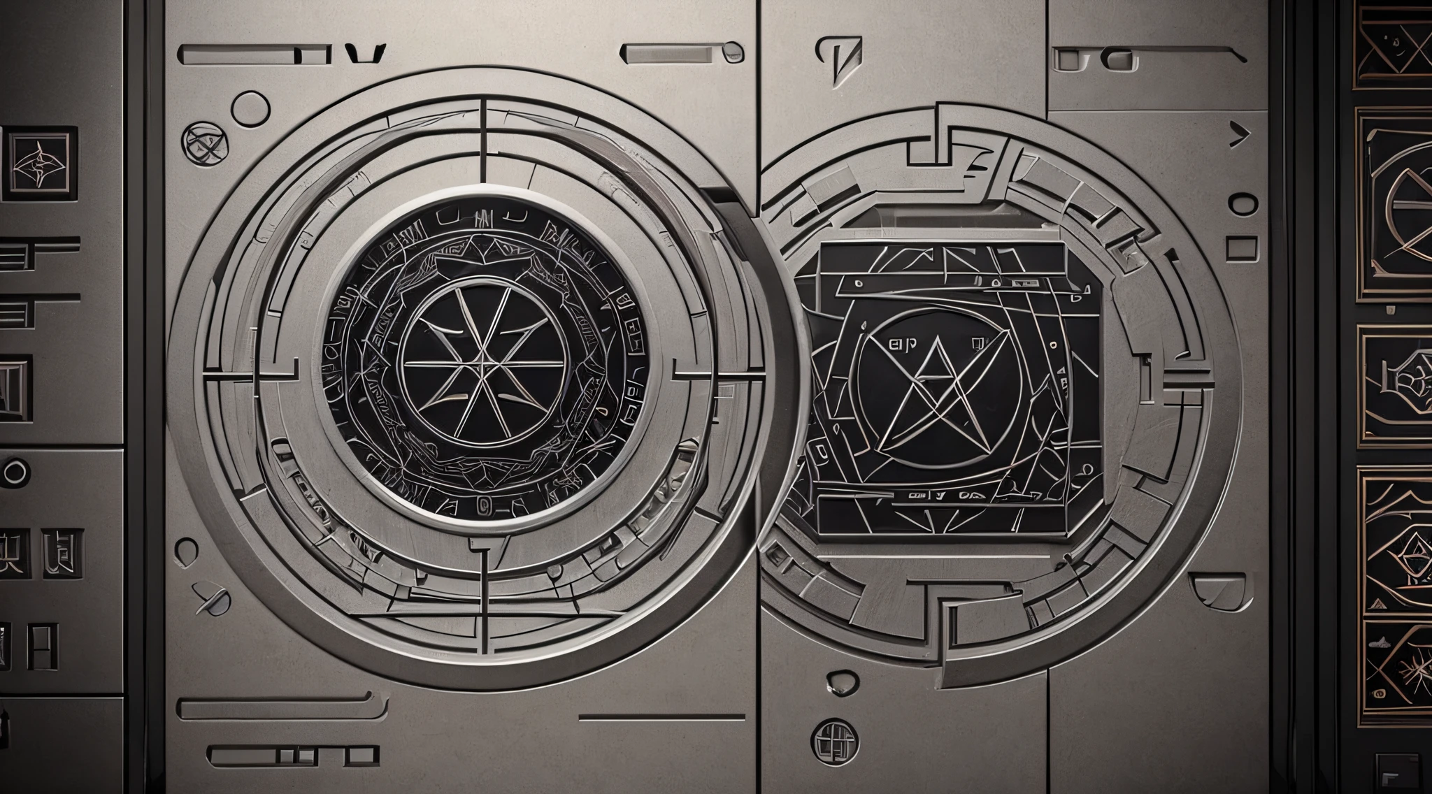 Illustrate a series of cryptic online messages with hidden codes and symbols hinting at a massive revelation.