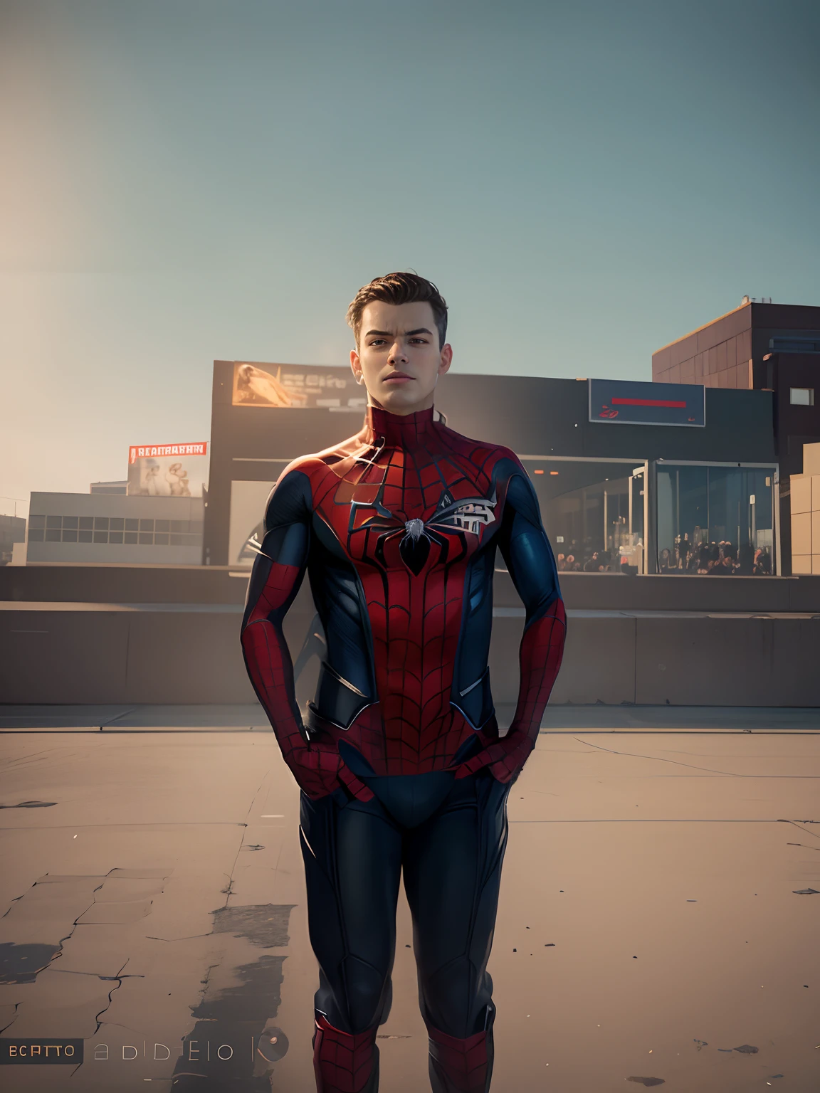 (((male supspr full body))), (((red metal fourlegs))), (((silver bracelets))), (((sharp fingers))), a spider-man with a red and black suit sitting, 8k, unreal engine, octane, by seunghee lee, jang tae-hwan, chocofing r, seungho lee, trend in pixiv, fanbox, skeb, masterpiece, soft and soft skin, big dreamy eyes, beautiful intricate colored hair, symmetrical, anime wide eyes, soft lighting, concept art, digital painting,