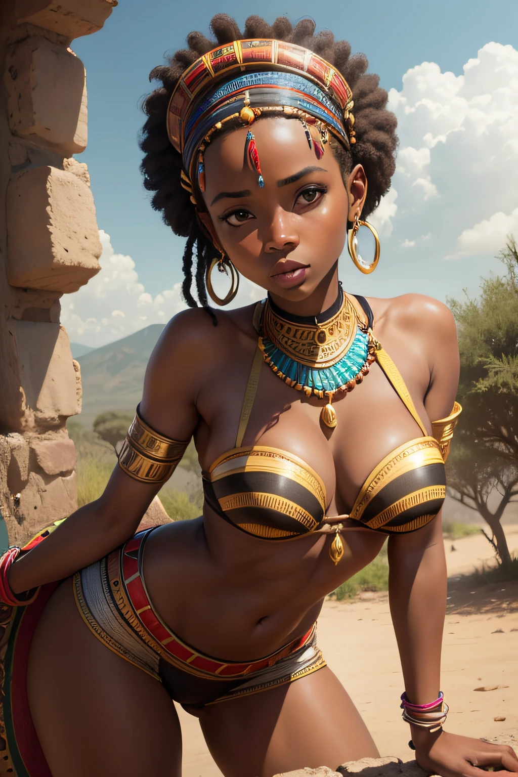 Femme ronde africaine
