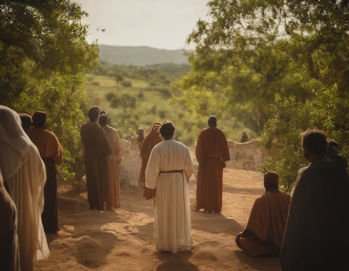 5 The Beatitudes (Lc 6, 20-26) - 1*Seeing the crowd, Jesus subiu a um monte. Depois de se ter sentado, The disciples approached him. 2Then he took the floor and began to teach them, dizendo: 3*"Blessed are the poor in spirit, for theirs is the Kingdom of Heaven. 4*Felizes os que choram, for they shall be comforted. 5*Felizes os mansos, for they shall possess the land. 6*Blessed are those who hunger and thirst for justice, for they shall be satiated. 7*Felizes os misericordiosos, for they shall obtain mercy. 8*Blessed are the pure in heart, for they shall see God. 9*Felizes os pacificadores, for they shall be called children of God. 10Blessed are those who suffer persecution for the sake of justice, for theirs is the Kingdom of Heaven. 11*Felizes sereis, quando vos insultarem e perseguirem e, mentindo, to say all kinds of slanders against you, por minha causa. 12Exultai e alegrai-vos, for great will be your reward in Heaven; for so also have they persecuted the prophets who have gone before you.»