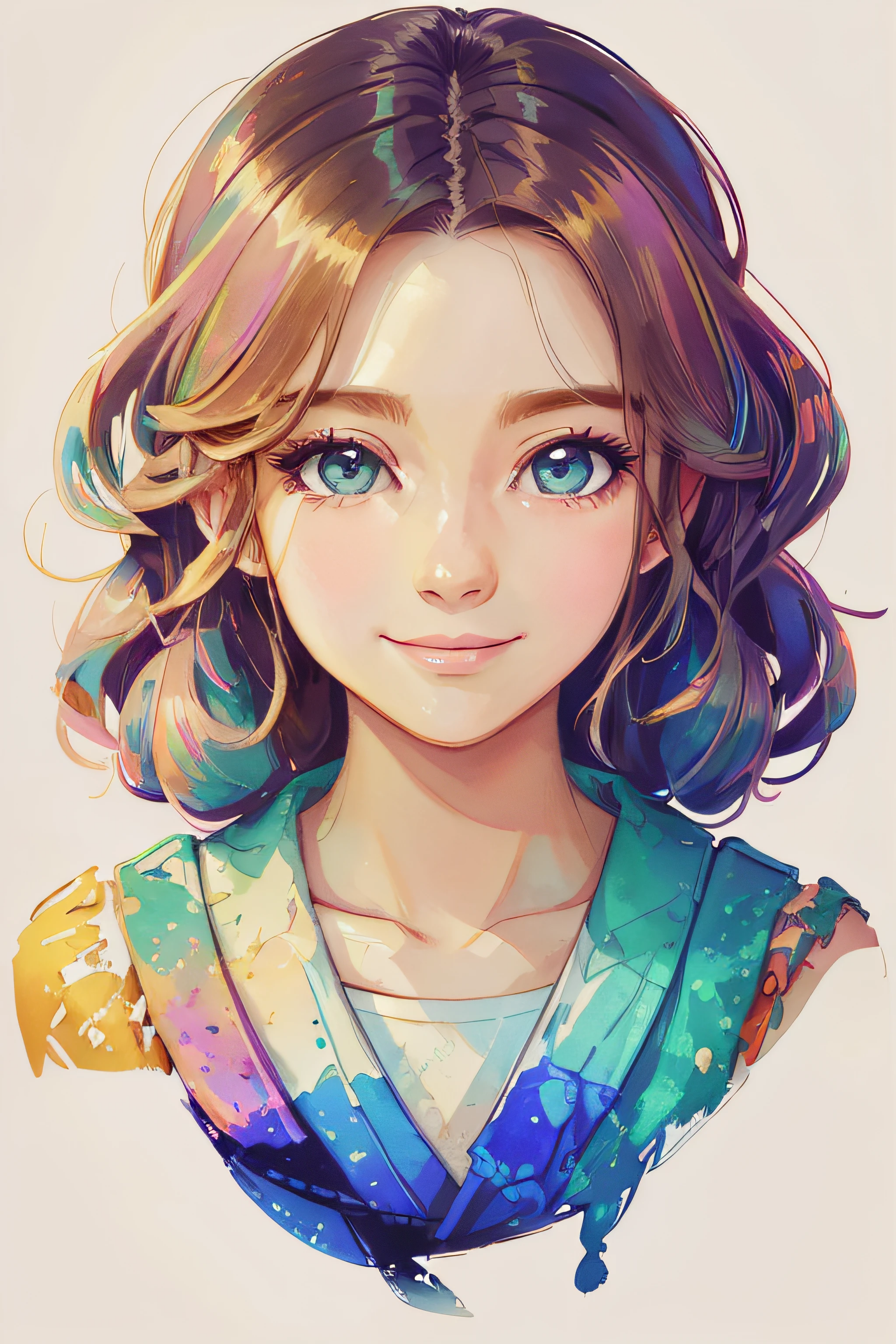 Geisha illustration, cabelos muito compridos, ((mulher ruiva olhando para o espectador sorrindo)), sorriso, iridescentee illustration, arte em pastel, iridescente, Realismo imaginativo, pele iridescente, inspirou Martha Nael, inspirado em Martha Nael,arte pastel, pintura estilo pastel, pintado em aquarelas brilhante obra prima, realista,retrato, sozinho, de 18 anos com rosto de meninaanos, penteado longo e ondulado, Aquarela, Pinceladas de cores,por agnes cecile, seios eretos, Olhar para o espectador, tristeza, sobrancelhas gordas, olhos enormes, cara de boneca de alta qualidade, trends on artstation, foco nítido, Studio photo, Detalhes intrincados, altamente detalhado,HDR, Texturas 8K, Detalhe extremo,Textura da pele altamente detalhada, illustration, desenhos animados, anime! Epic details, Alta nitidez