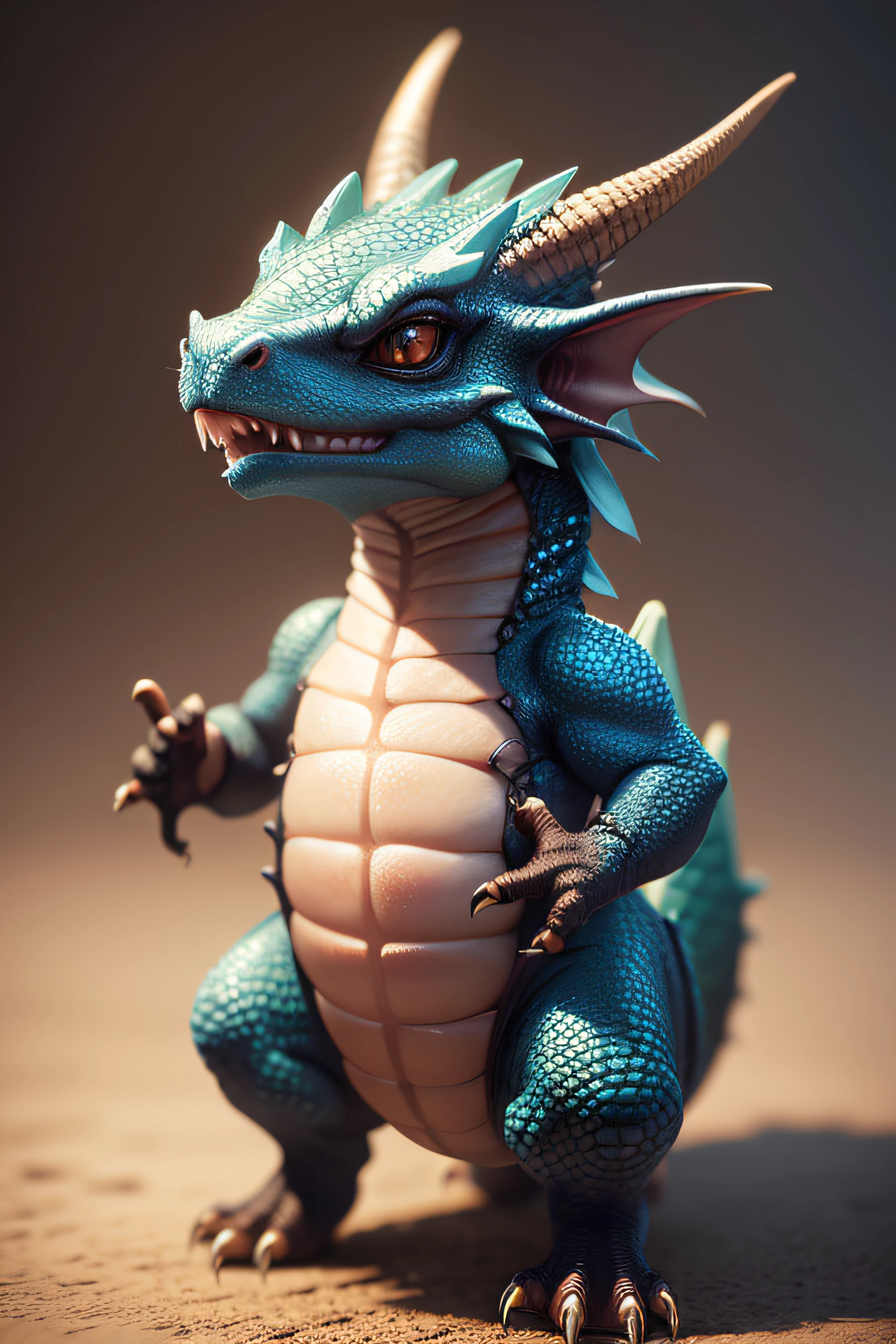 small and cute dragon detailed rendering hyper realistic without background