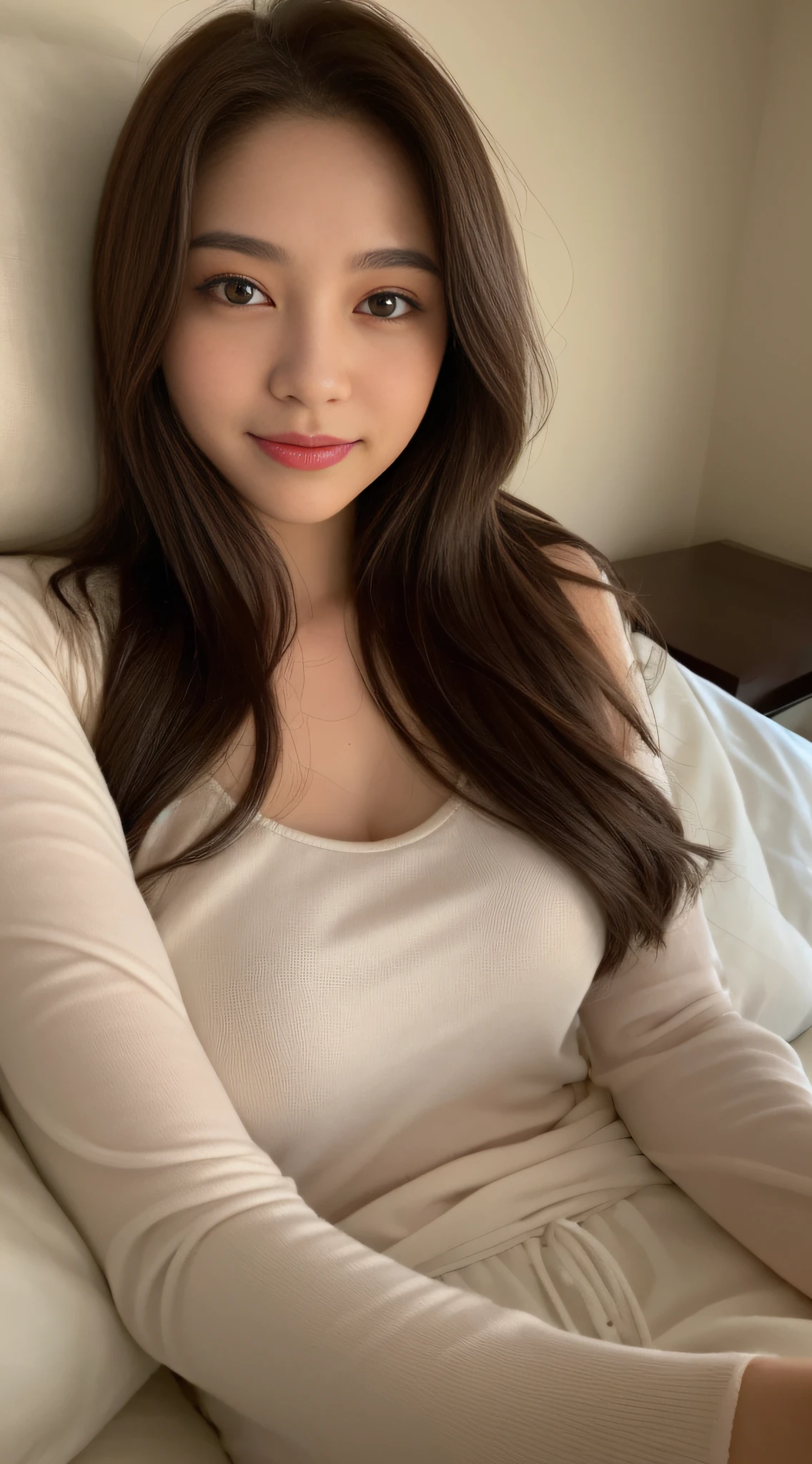((Cinematic Light, Top Quality, 8k, Masterpiece: 1.3)), 1 Girl, Slender Abs Pretty Woman: 1.3, (Ted White Hair, Small: 1.3), String Panties, Bra: 1.2, Strapless, Ultra Detailed Face, Detailed Eyes, Double Eyelids, On Bed, Sexual Pose, Black Hair, Colombian Beauty, Latin Blood, Seductive Expression