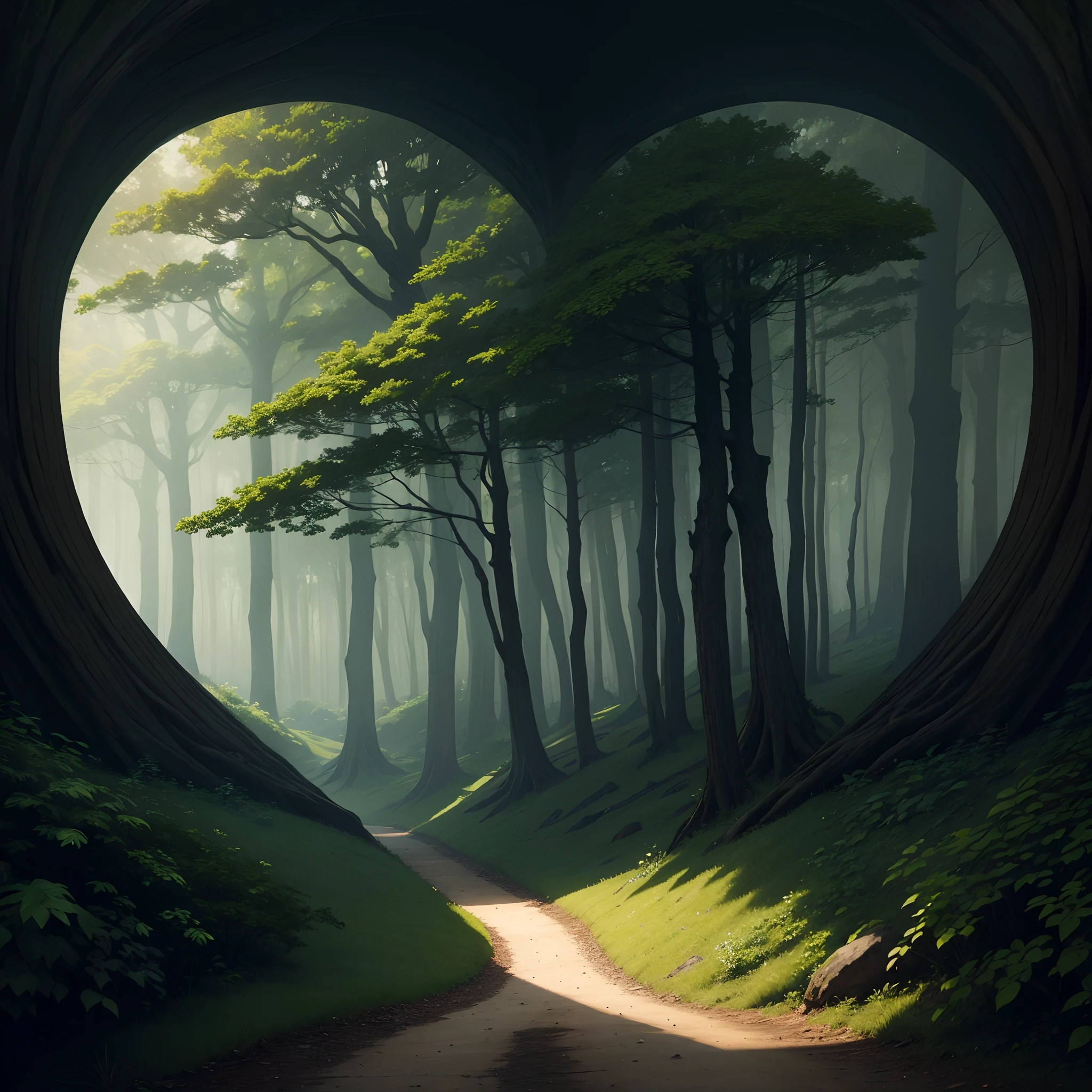 A path through a forest