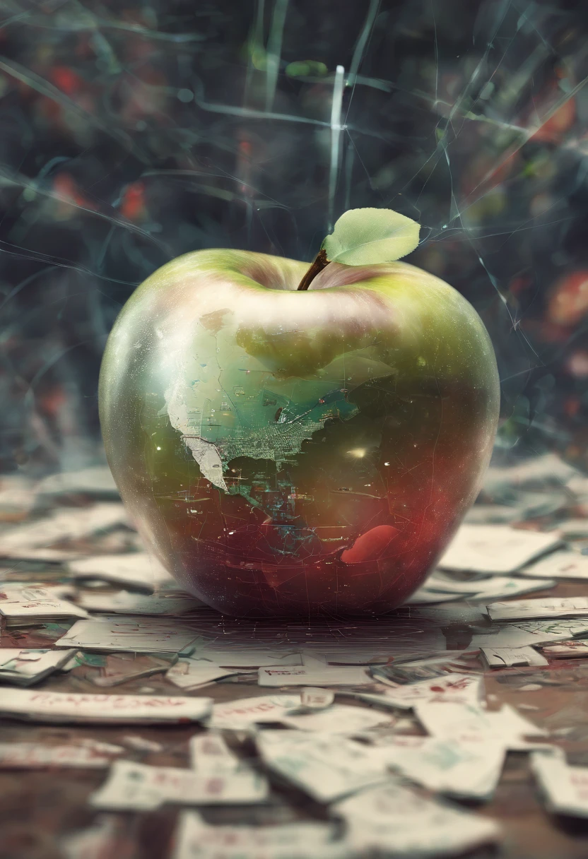make an image where it is written Stay focus with the Apple logo in the center