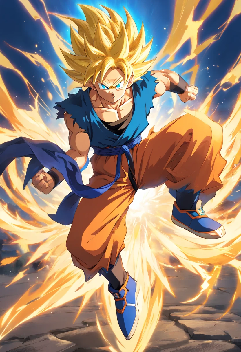 Super Saiyan Goku, dehors, Martial arts training