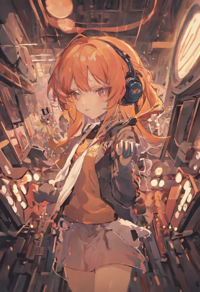 cartoon of a girl with a microphone and a pair of speakers, guilty gear art style, fully robotic!! catgirl, nekomimi, badass pose, digital art from danganronpa, demonic atmosphere, cel - shaded art style, artistic render of reimu hakurei, anime style”, reimu hakurei, sonic oc, unknown artstyle