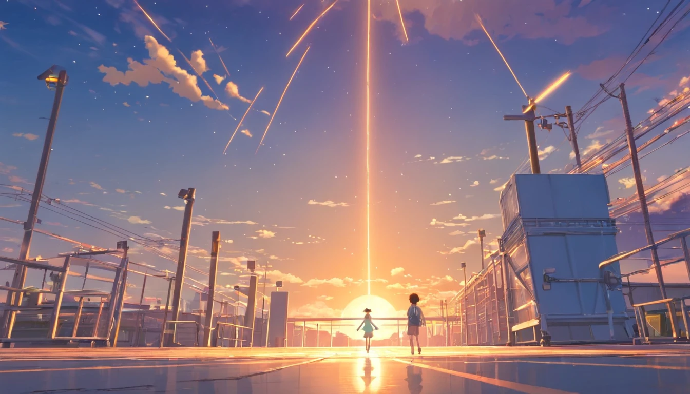 "obra prima, melhor qualidade, ainda filme, tela escura ao fundo tamanho 9:16, primeiro plano, brilhante, Feliz, soft warm lighting, ocaso, Sparks: 0,7"