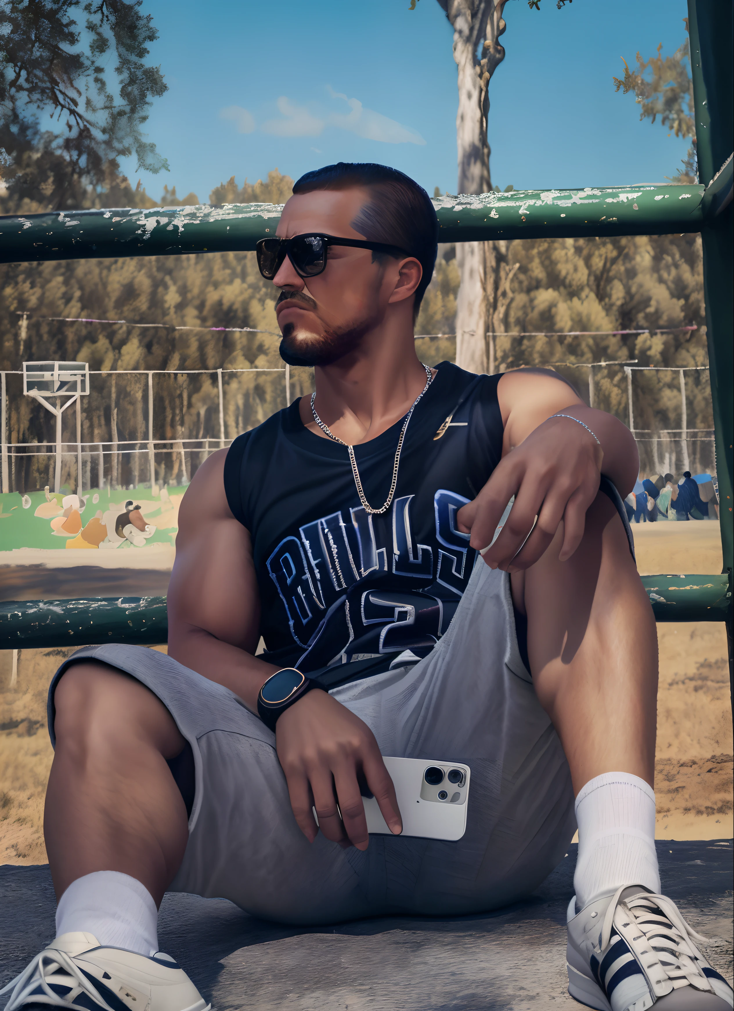 a high definition, 8k, retrato hiper-realista , well-defined muscles, exquisite facial features, totally but wearing underwear and sneakers. Use the style of a post-impressionist painter like Vincent Van Gogh or Paul Gauguin. Incluir elementos de surrealismo e hiper-realismo.
 INFO