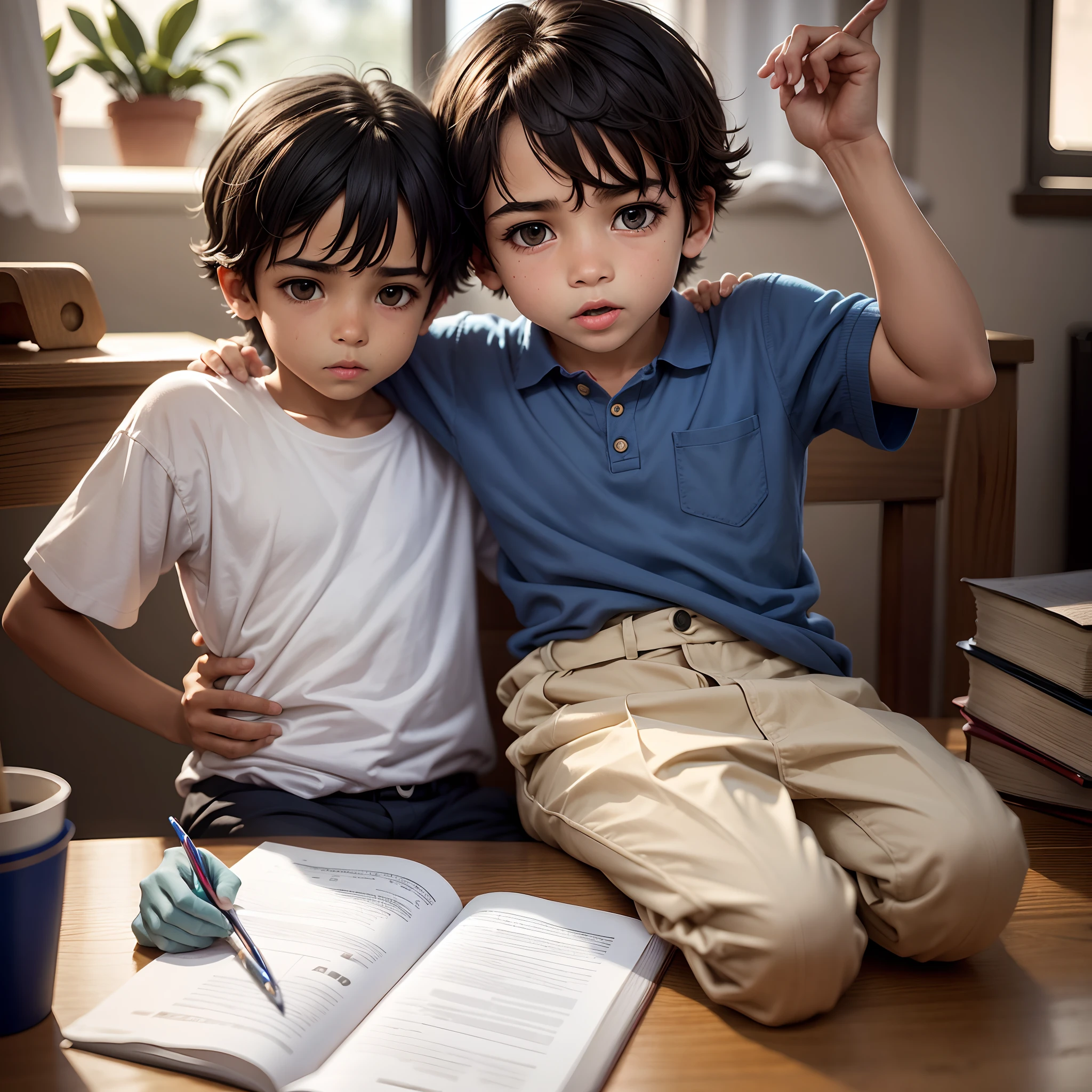 The 6-year-old Brazilian boy was also very polite and kind to other people. Ele sabia que os bons modos eram importantes para viver em sociedade e se dar bem com os outros. Ele sempre dizia "Por favor", "Obrigado", "Licenciado" e "Desculpe" when it was needed. He also respected his elders, os professores, os colegas e os animais. He didn't scream, didn't hit, He didn't swear and he didn't lie. Ele compartilhava seus brinquedos, helped with homework and did school homework.  2D