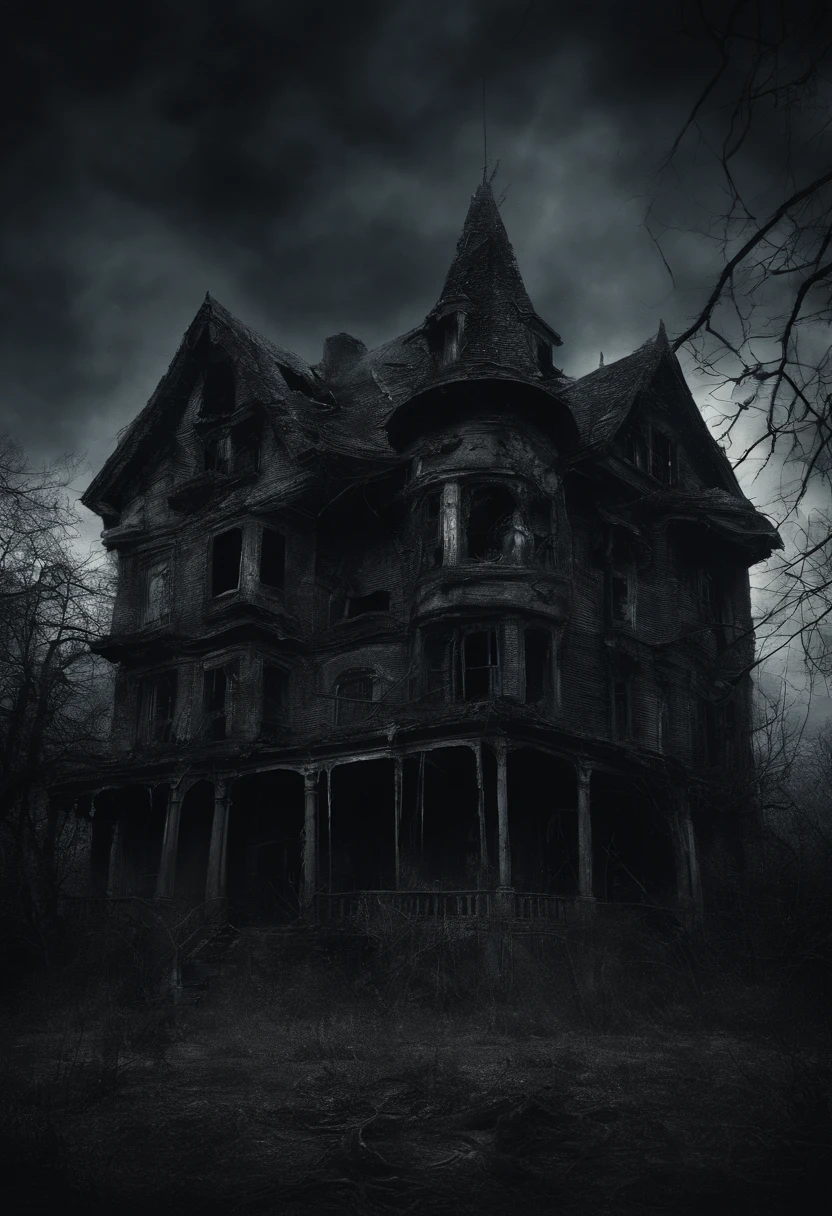 (dark,creepy) Evil clowns,haunting the moonlit night,circled around a (spooky,deserted) old house. The clowns (sinisterly,:1.1) grinned with (menacing,diabolical) smiles,piercing eyes glowing with an (unnatural,demonic:1.2) light. Each clown wore (tattered,distorted) clown costumes adorned with (bloodstains,horrifying patterns),making them even more (terrifying,unsettling). As they stood there,their (twisted,unnerving) laughter echoed through the silent night,creating an atmosphere of (fear,dread). The house itself seemed to (embrace,embody) the darkness,with (cracked,broken) windows and a (decaying,dilapidated) facade adding to the eerie ambience. The (creepy shadows,dark corners) within the house hinted at (mysterious secrets,sinister intentions),heightening the sense of foreboding. The moonlight cast an (ominous,gloomy) glow on the scene,enhancing the (sinister,:0.9) demeanor of the clowns. The overall image should be (highly detailed,haunting),with a (nightmarish,unsettling) atmosphere typical of a horror movie.