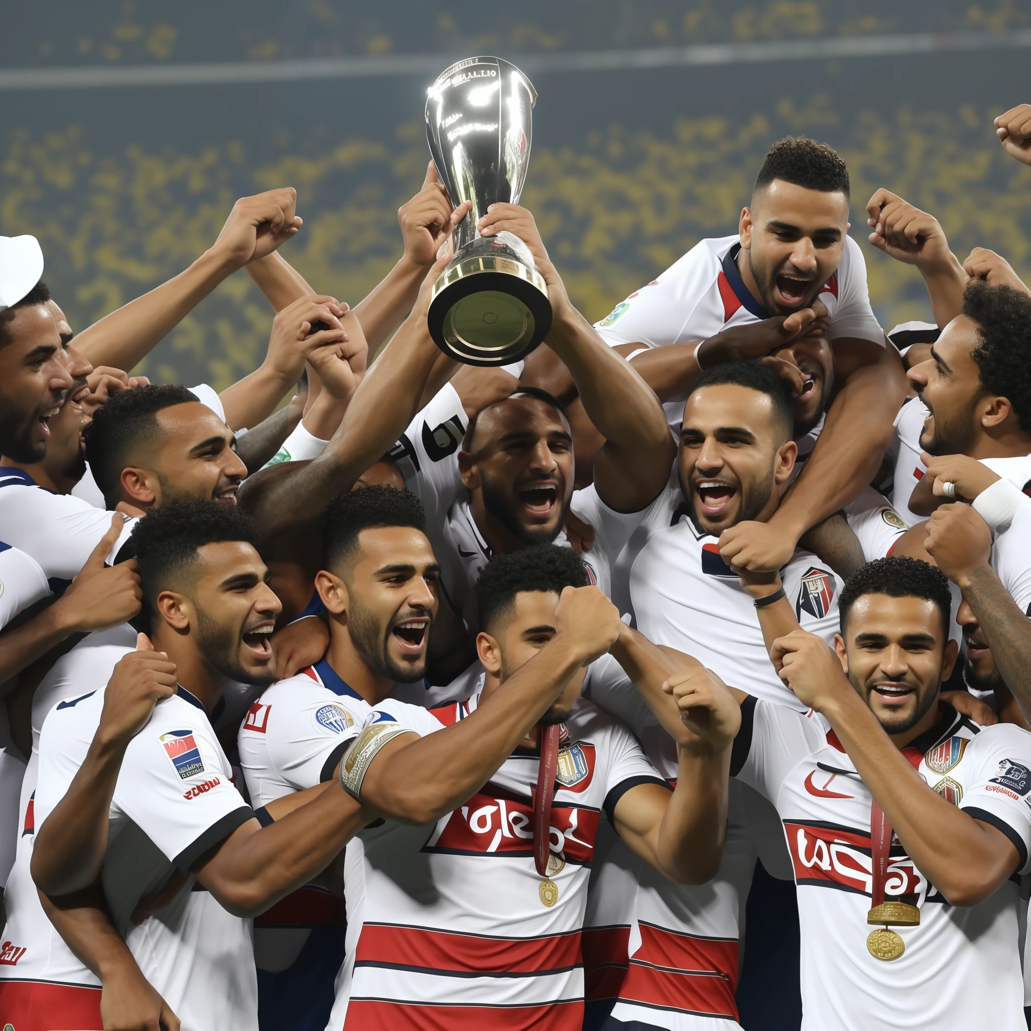 Players holding a trophy in front of their faces, Directed by: Willian Murai, sao paulo, Carregado, unedited, caio santos, desporto, o melhor de sempre, celebration, Directed by: Fernando Gerassi, In Sao Paulo, Directed by: CeFerí Olivé, São Paulo, inspirado em Samuel Silva, exclusivo, 3580780586