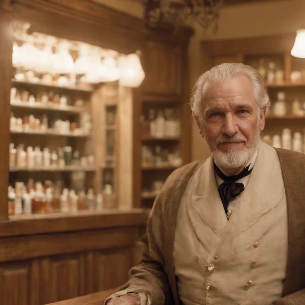 In the old pharmacy,The old man who took the medicine,Com um sorriso no rosto。Suas pupilas profundas brilhavam com um rio de estrelas。The bottom is the medicine cabinet,Eles apresentam os prazeres do estilo steampunk e da arte Cybertron。