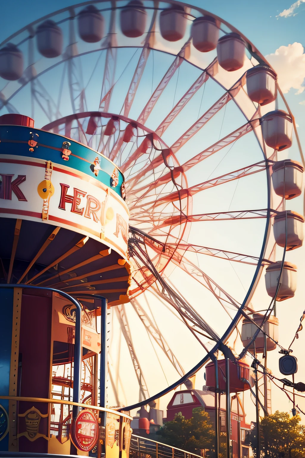 Image of a food Ferris wheel from an amusement park