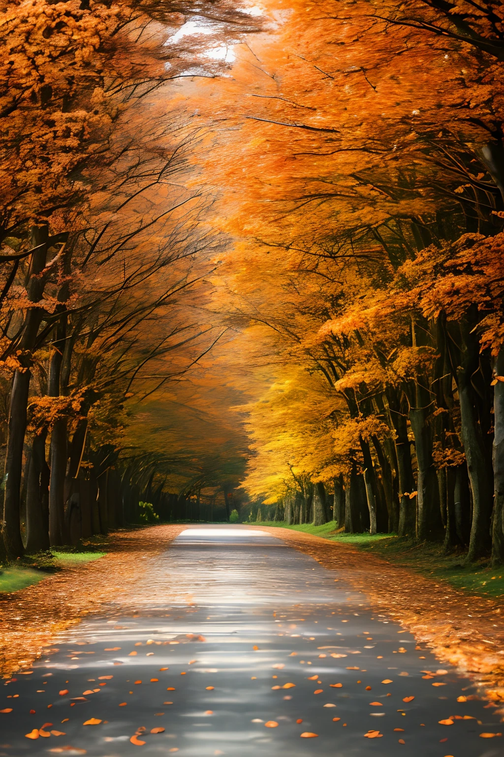 masutepiece, Best Quality, High quality, Highly detailed CG Unity 8k wallpaper, Texturelands, Autumn color with a lot of leaves on the ground, awardwinning photo, Bokeh, depth of fields, nffsw, bloom, chromatic abberation, Photorealistic, Highly detailed, Trending on ArtStation, Trending on CGSociety, Convoluted, high detailing, Dramatic, midjourney art