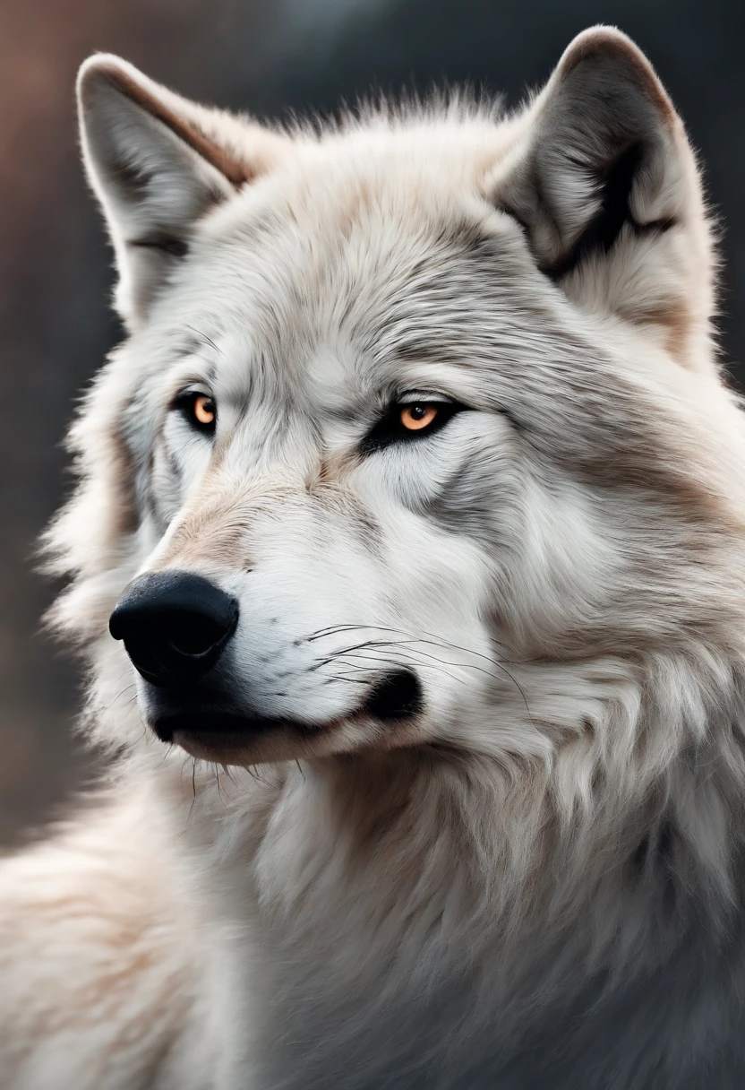 Create a logo of a wolf symbolizing independence. with a bright blush on the head