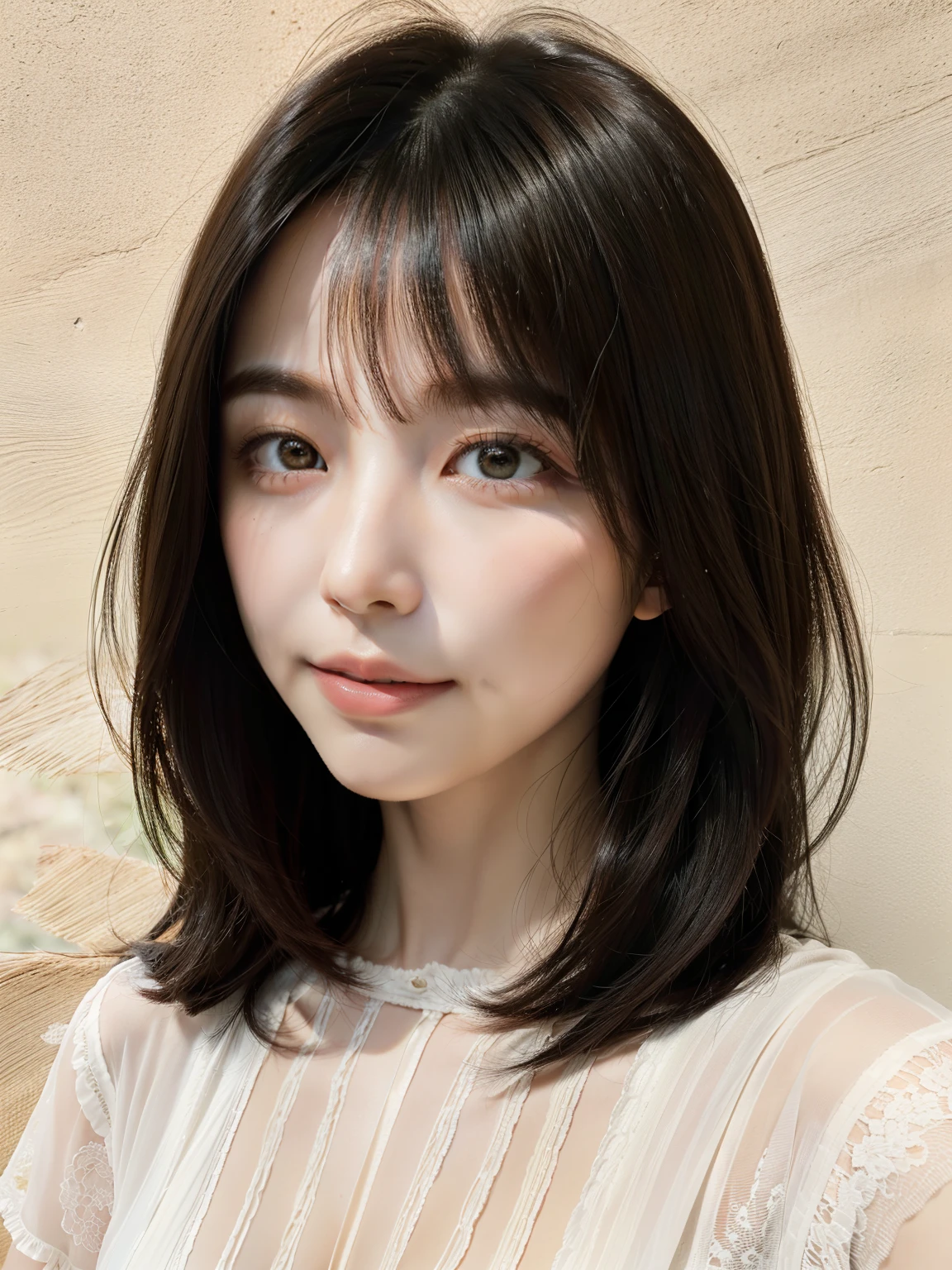 Beautiful detailed eyes,Beautiful details lips,extremely detailed eyes and face,long eyeslashes,(Best Quality,4k,8K,high resolucion,Masterpiece:1.2),Ultra-detailed,(realisitic,Photorealistic,Realistis:1.37),portrait of a,Soft lighting,vibrant colours,medium:Oil Painting,Natural environment,Green Garden (Green Garden),serene ambiance,happy expression,elegant dress,Sunlight pouring through the trees,comfortable posture,Graceful gestures,A subtle smile,Peaceful surroundings,Warm color palette,gentle breeze,Hidden paths,flowers blooming,Stunning panoramic views,Sublime beauty,tranquility,Pure joy,harmonious composition,tranquility,Harvest in nature,Spirited,reflection,Silent Contemplation,Hints of nostalgia,sharp detail,delicate brushwork,Excellent songwriting,Happy memories,subtle textures,Nature's whispers,Gentle femininity