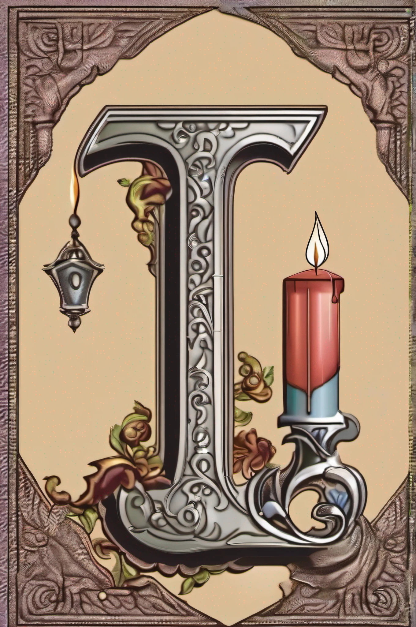 logo of Letter L and a candle