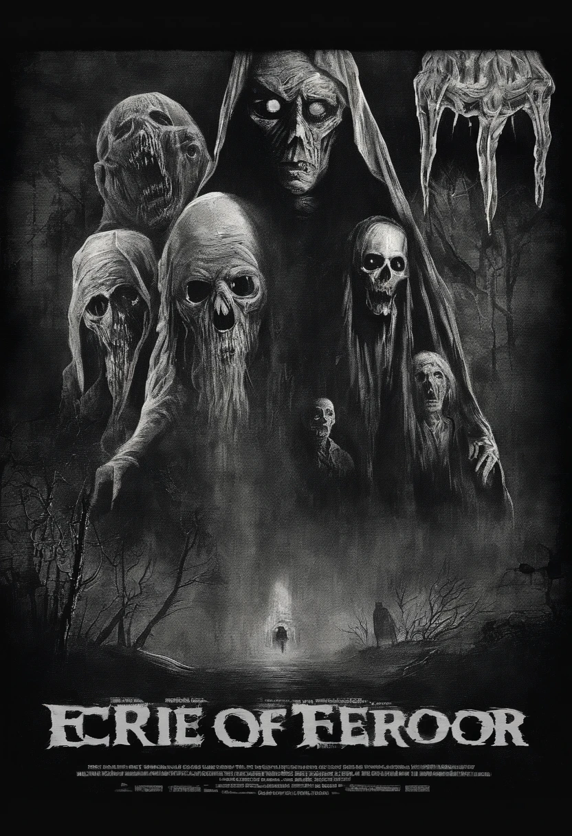 crie um poster de um filme de terror dos anos 70