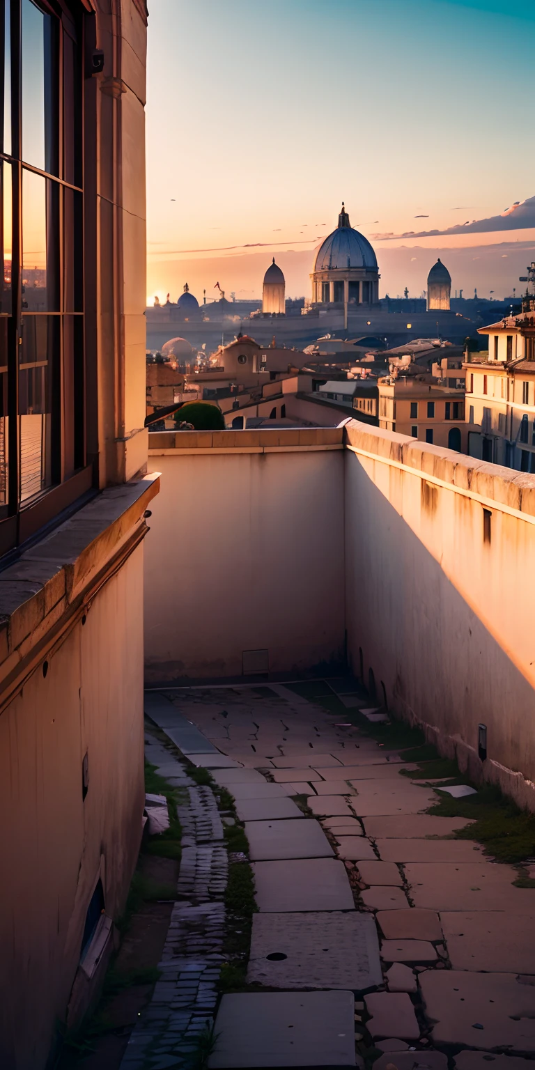 realisticlying、rome, Italy、A city scape、Distant view from the rooftop
