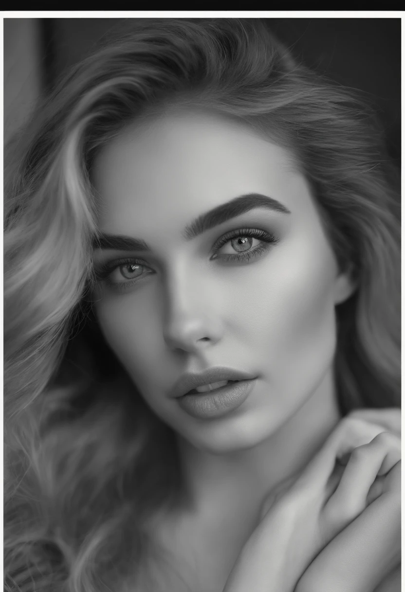 Arafed woman completely , fille sexy aux yeux bleus, ultra realist, Meticulously detailed, Portrait Sophie Mudd, cheveux blonds et grands yeux, selfie of a young woman, Yeux de chambre, Violet Myers, sans maquillage, maquillage naturel, looking straight at camera, Visage avec Artgram, Maquillage subtil, Great photo of the whole body kneeling on the bed, dans la chambre, Medium to large bust, au bort de la piscine