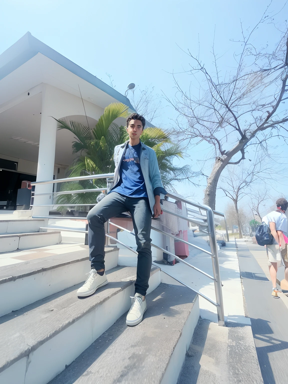 Handsome boy ultra realistic, --v 4