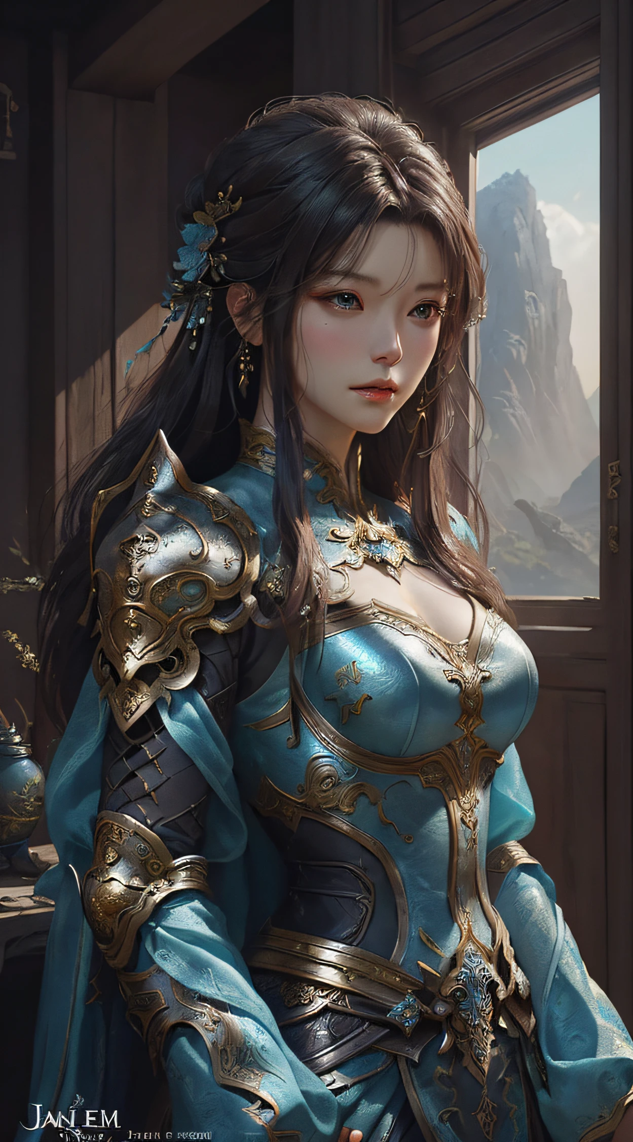 Chengwei Pan at Art Station, By Jan J., detailed fantasy art, Stunning character art, Fan Art Best Art Station, epic exquisite character art, Beautiful armor, extremely detailed art germ, Detailed Digital Anime Art, Art Germ at Art Station pixiv, Armored Lady,