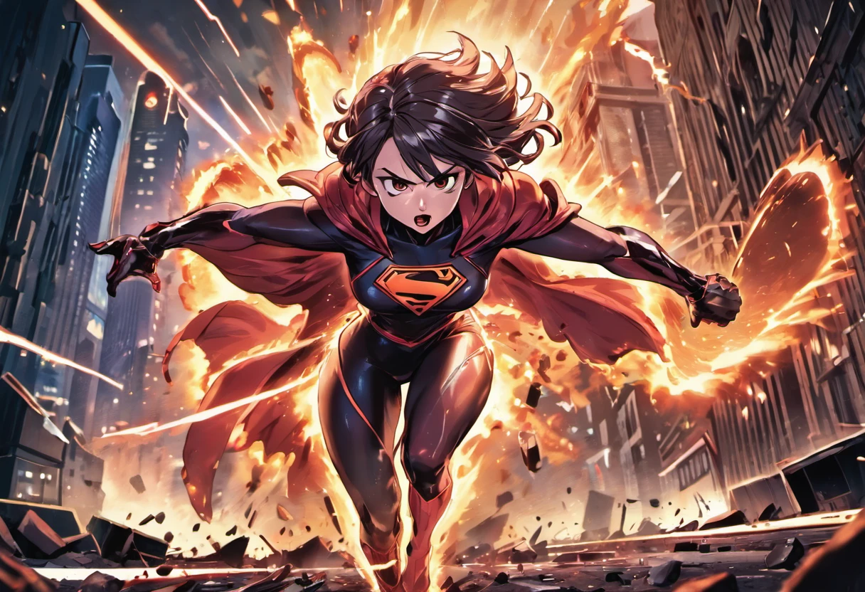(a powerful superhero:1.2),(intense action),(dramatic lighting),(dynamic poses),(weaponry),(cityscape),(destruction in the background),(special effects),(cinematic atmosphere),(vibrant colors),(up-close shots of faces),(fast-paced),(explosions),(highly detailed costumes),(epic battles),(futuristic setting),(adrenaline),(heightened emotions),(suspenseful),(superhuman abilities),(gravity-defying stunts),(artistic compositions),(crackling energy),(tense expressions),(heroic poses),(danger and chaos),(slow-motion shots),(super strength),(telekinesis),(energy beams),(force fields),(time manipulation),(mind control),(impressive display of powers),(intensity),(powerful impact),[gritty realism],[dark tones],[subtle shadows],[subdued colors],[submerged lighting]