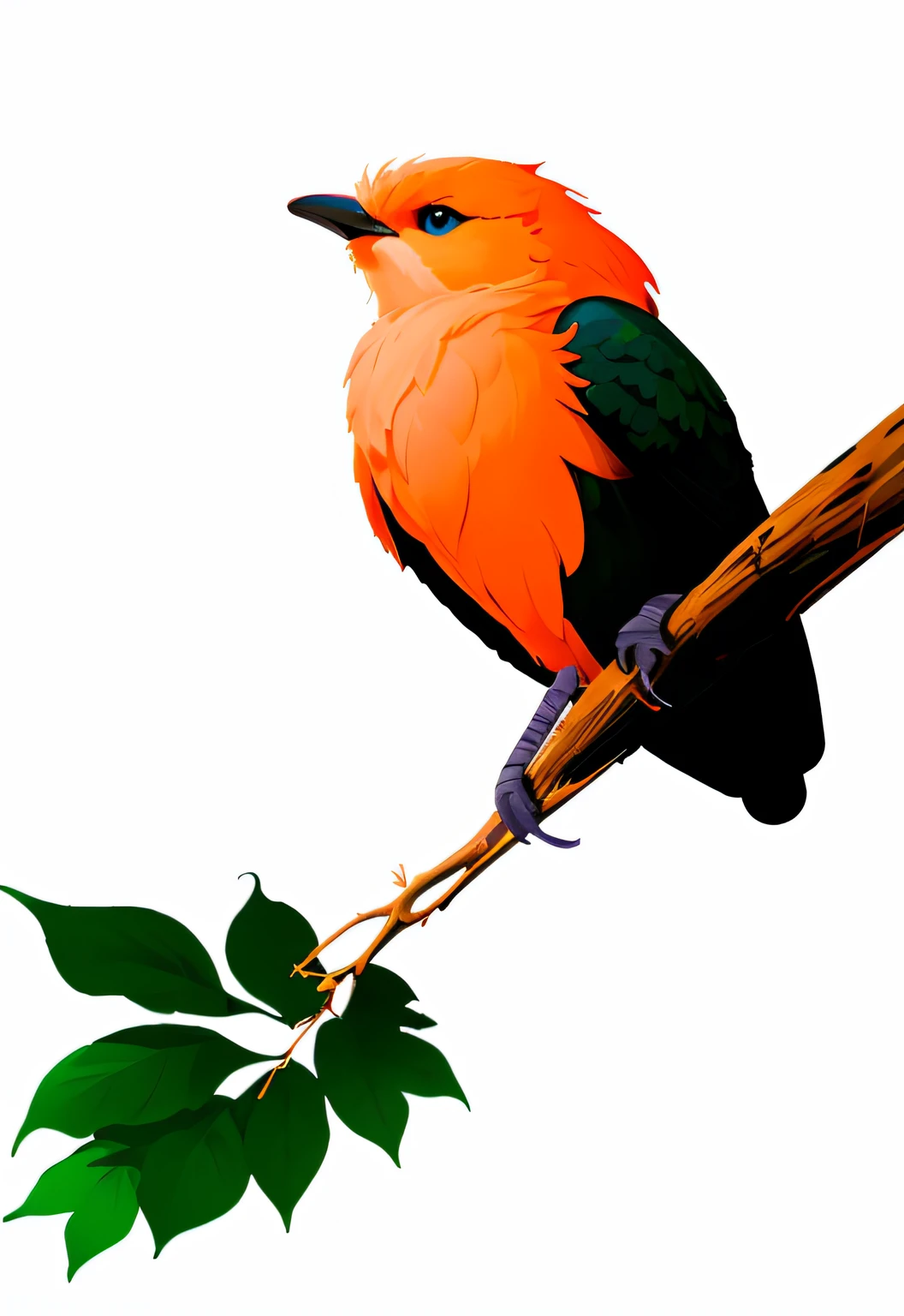 (best quality,ultra-detalhado,Realistic:1.37),bird sitting on a branch,illustration,oil painting,vivid colors,natural lighting,Penas detalhadas,Jardim sereno,luz solar suave,belas artes,Ambiente tranquilo,Delicate bouquets,A beleza da natureza,harmonious composition,fundo colorido
