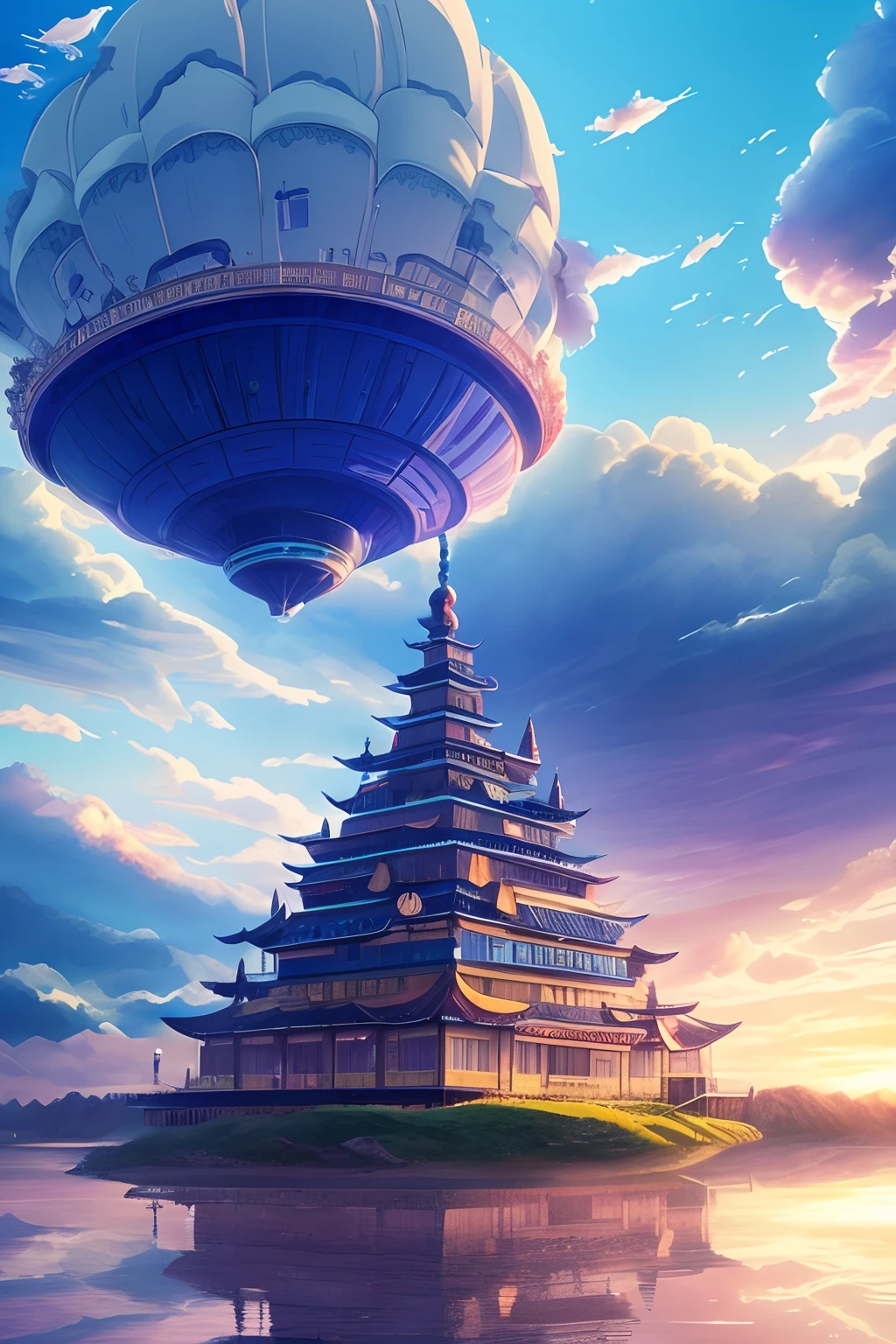 Giant moving castle，4K Ultra HD, 超高分辨率, (Photorealistic: 1.4), Best quality，tmasterpiece