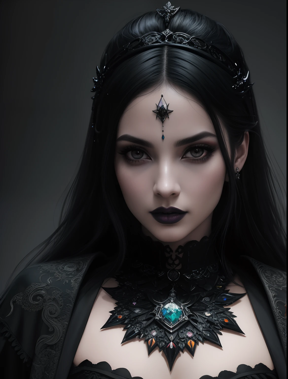 Escuro, profano, Ser, astral, estilo olpntng assustador, vampiro, mistic, rosto bonito perfeito com pele lisa, Retrato de Arte Conceitual de Greg Rutkowski, Artgerm, Hyper-detailed and intricately detailed Gothic art in ArtStation's triadic colors, Motor irreal, genial, detalhes intrincados, tela inicial, cores complementares, arte conceitual de fantasia, 8K resolution, gothic deviantart masterpiece, oils, Acidentes vasculares cerebrais intensos, gotejamento de tinta, Escuro, profano, Ser, astral, horripilante, cabelo curto