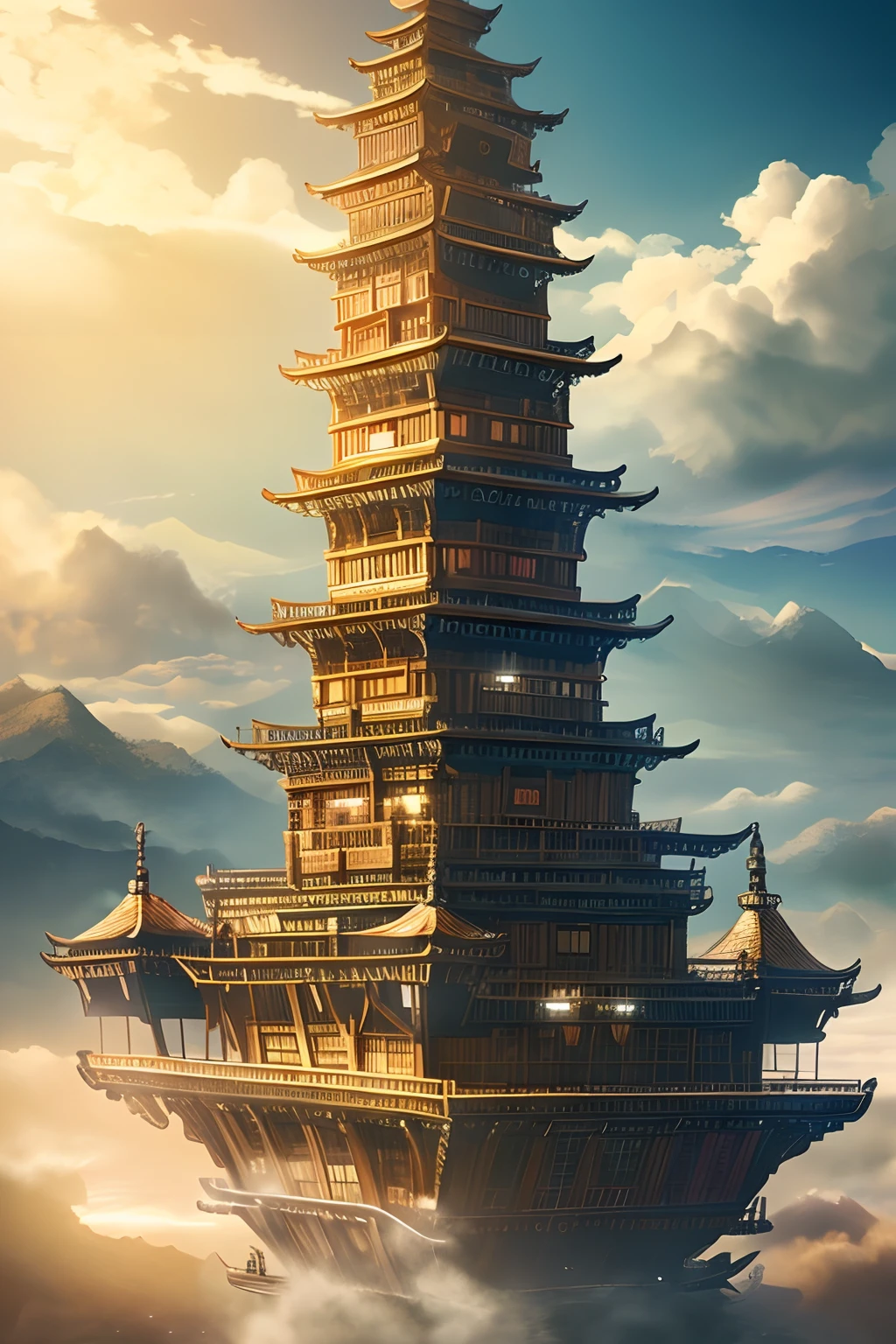 Giant moving castle,4K Ultra HD, 超高分辨率, (Photorealistic: 1.4), Best quality,Masterpiece