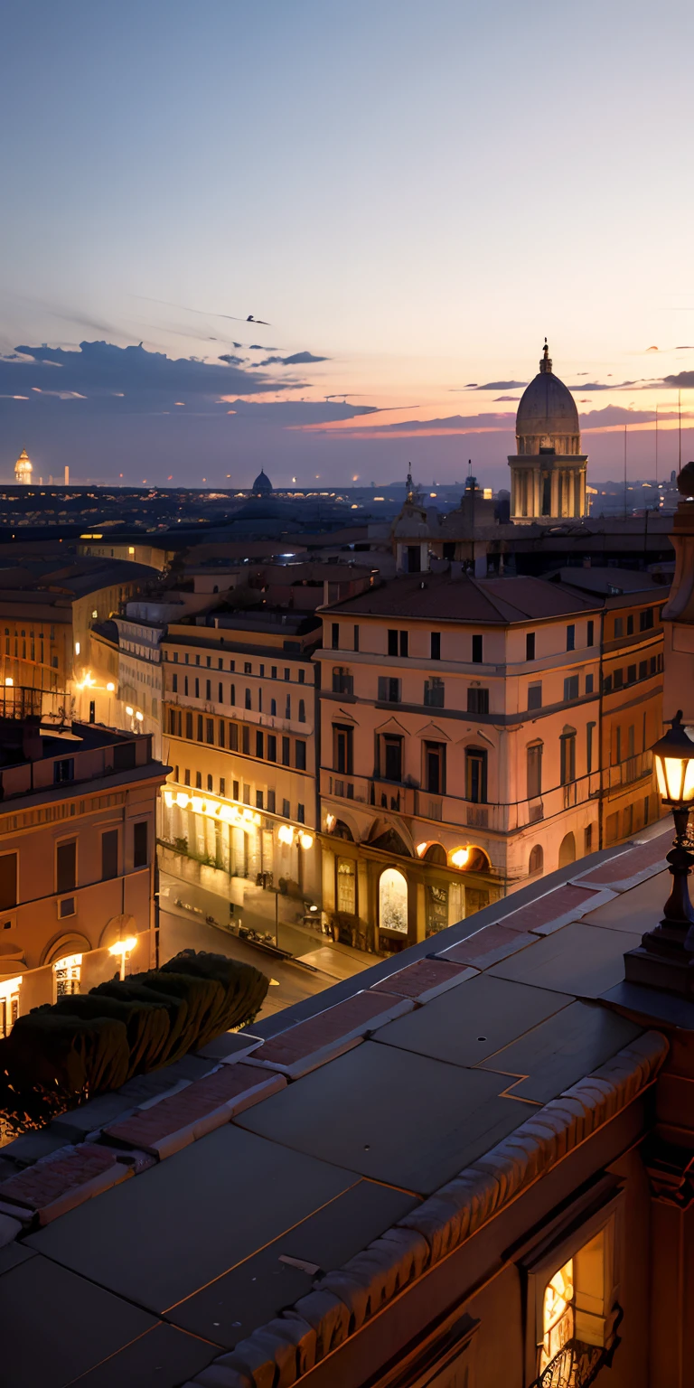 realisticlying、rome, Italy、A city scape、Distant view from the rooftop