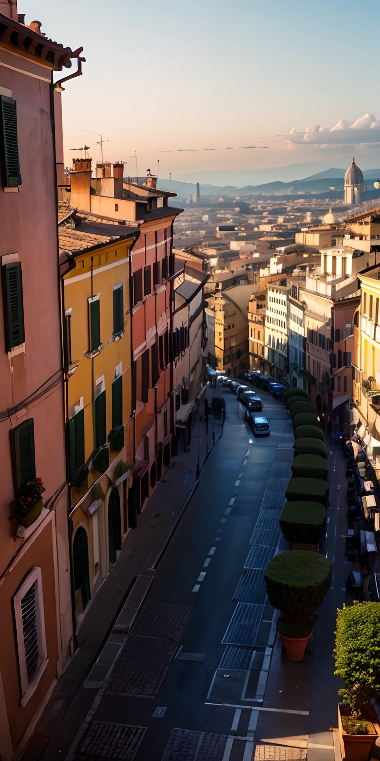 realisticlying、rome, Italy、A city scape、Distant view from the rooftop