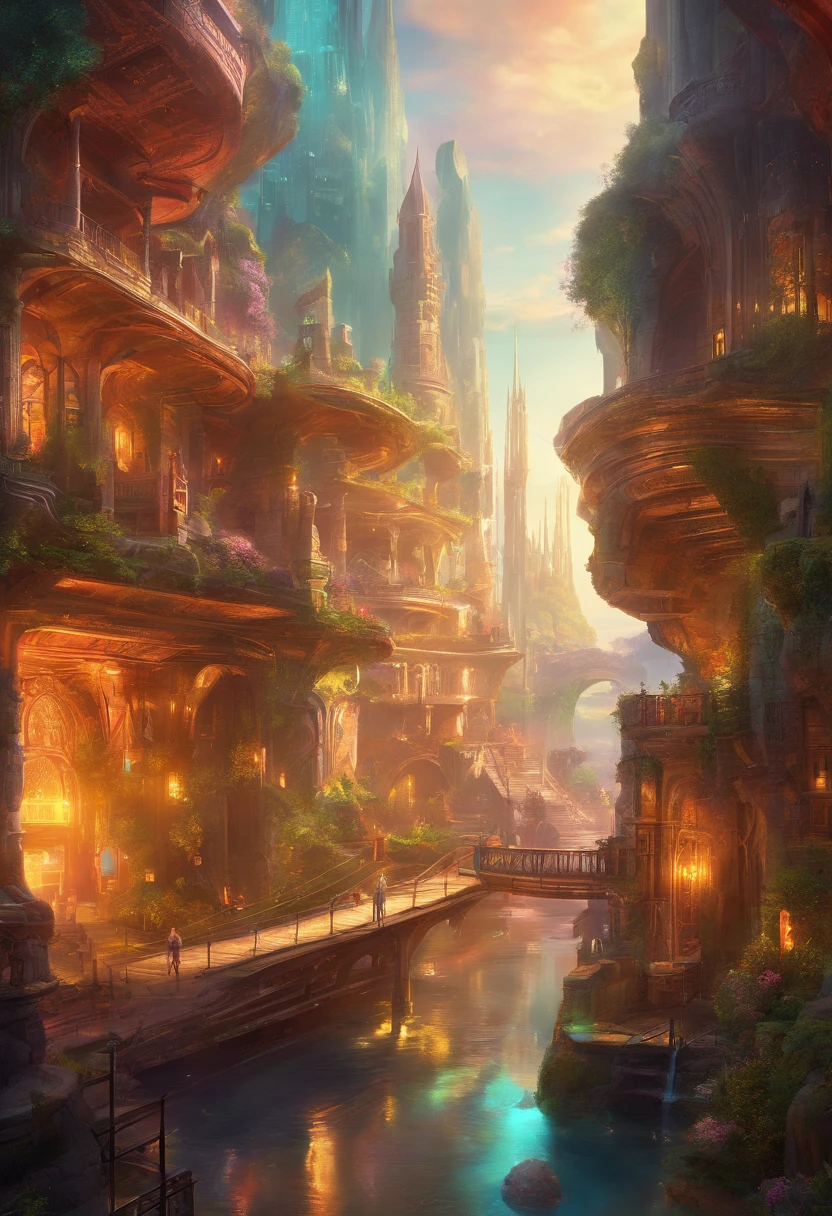 City of Progress、Futuristic cities、World of Cyberpunk、Great color with gloss、Thriving Neon Building、Highly detailed HDR、Perfect、The perfect world、Reflective surfaces、Underground scattering、Beyond imagination、8K、Global Illumination、wide angles、World of Dreams