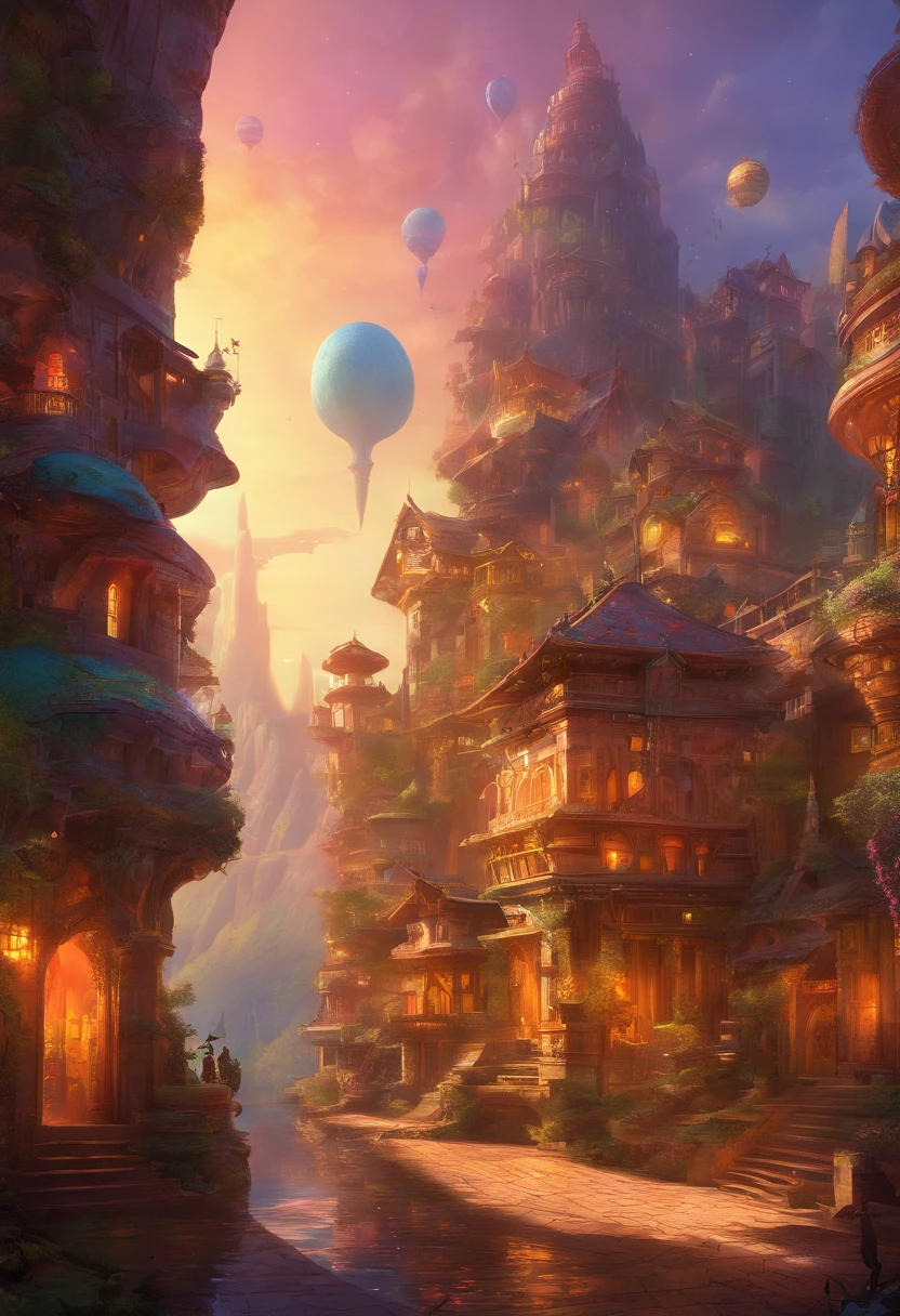 City of Progress、Futuristic cities、World of Cyberpunk、Great color with gloss、Thriving Neon Building、Highly detailed HDR、Perfect、The perfect world、Reflective surfaces、Underground scattering、Beyond imagination、8K、Global Illumination、wide angles、World of Dreams