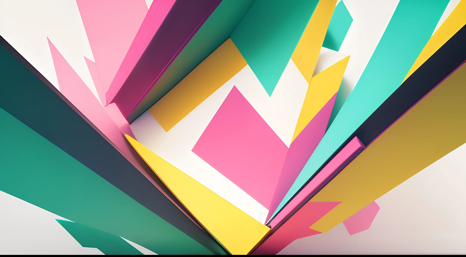 "(best quality,highres),colorful minimalist art,white background,abstract shapes and lines,pink green and yellow color accents,vibrant colors,playful composition"