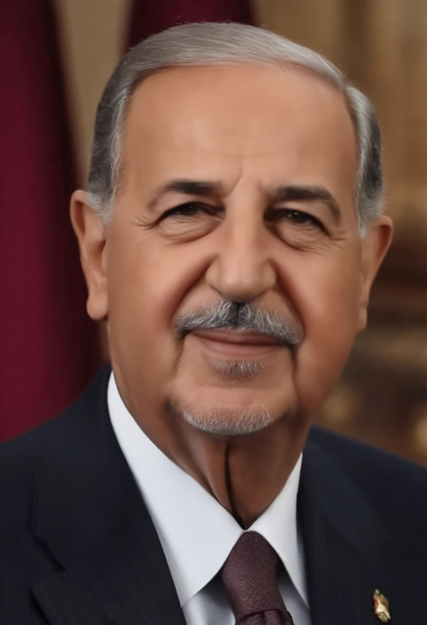 the face of Algerian President Houari Boumediene