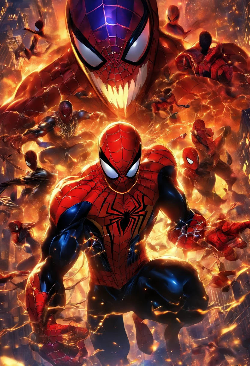 homem aranha combina corpos com homem de ferro