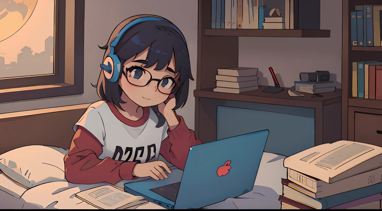 nariz pequeno, estilo anime fofo