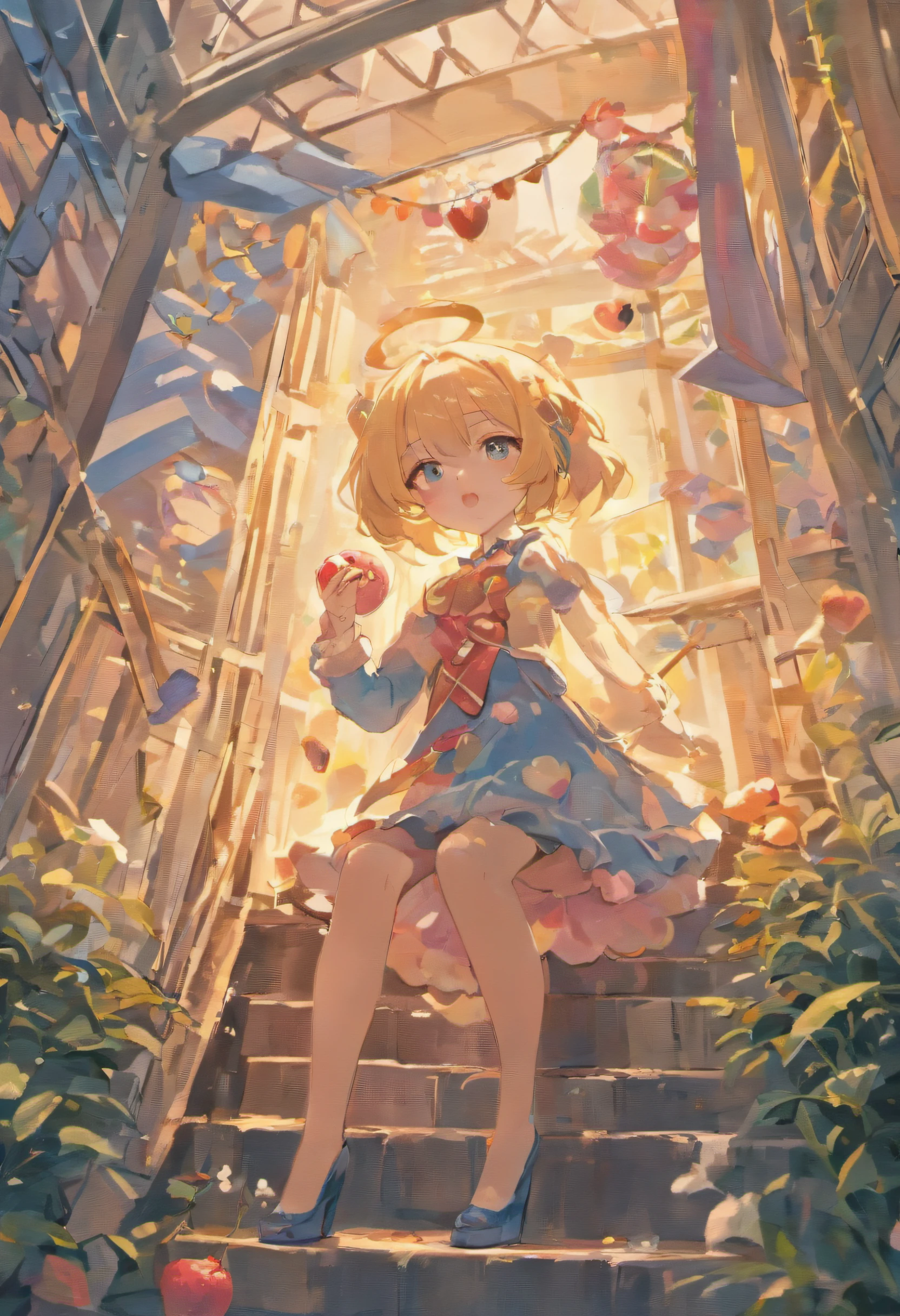Stand in the garden、Wearing a suit，eye glasses、silber hair，blue eyes、Cat-eared girl, Lori in strawberry-eating dress, small curvy loli, artwork in the style of guweiz, guweiz on pixiv artstation, guweiz on artstation pixiv, guweiz, small li girl, soft anime illustration, Anime visuals of cute girls, Detailed Digital Anime Art, (((No arm frills)))