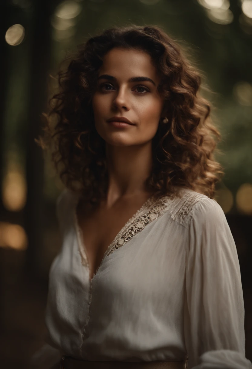 lune, 25 ans.brown eyes small nose curly hair dimples shapes beautiful silouhette and well stylish