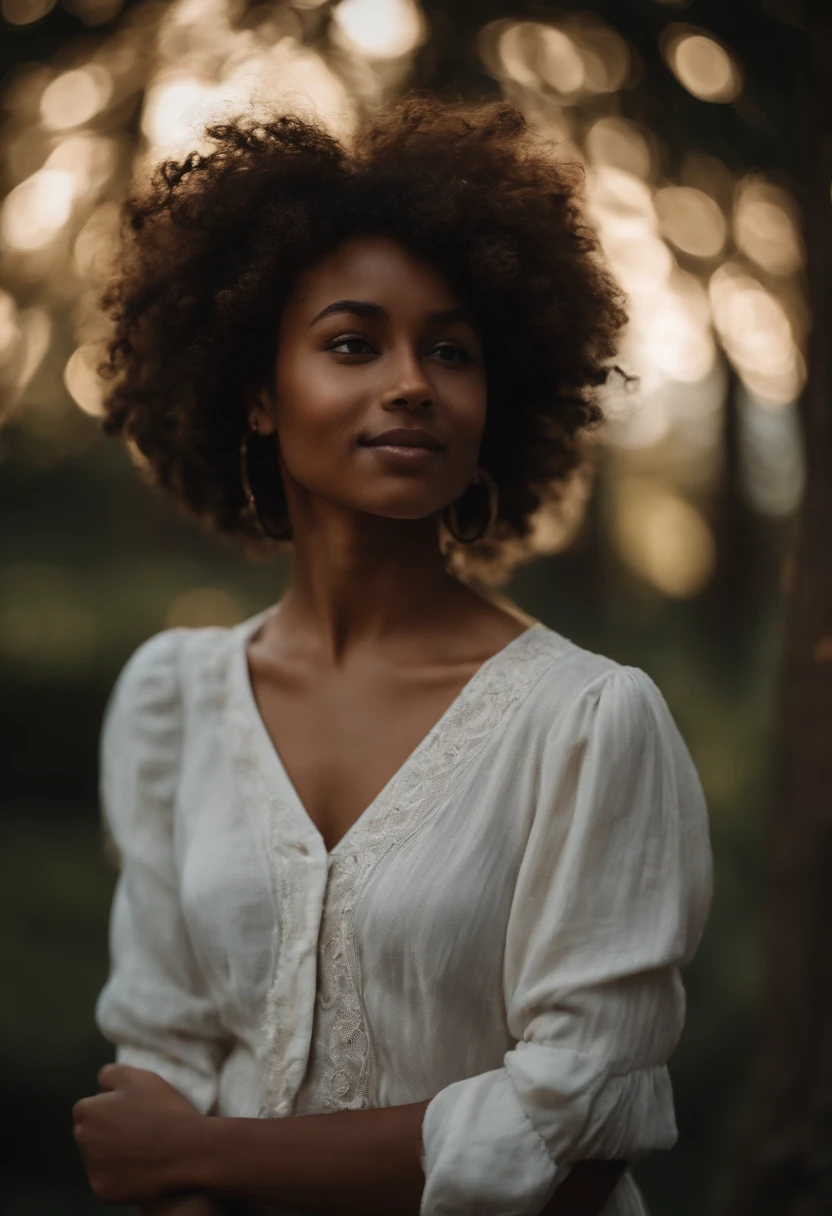 Jeune fille belle, black complexion with brown hair small nose curly hair dimples beautiful silouhette and well stylish. Taille avec des hanche